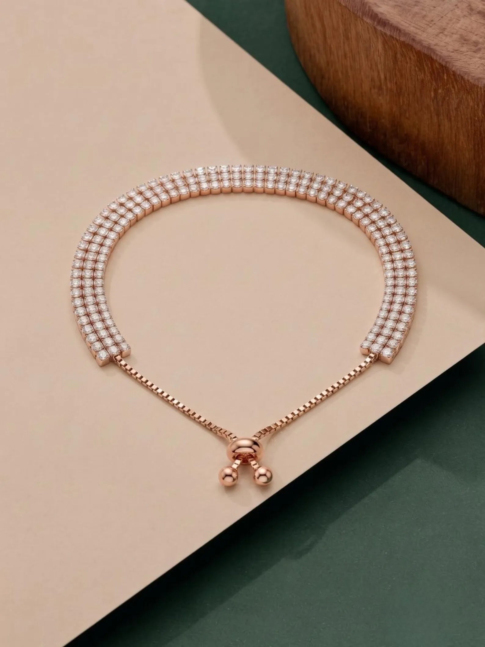 Rose Gold CZ Tennis Bracelet