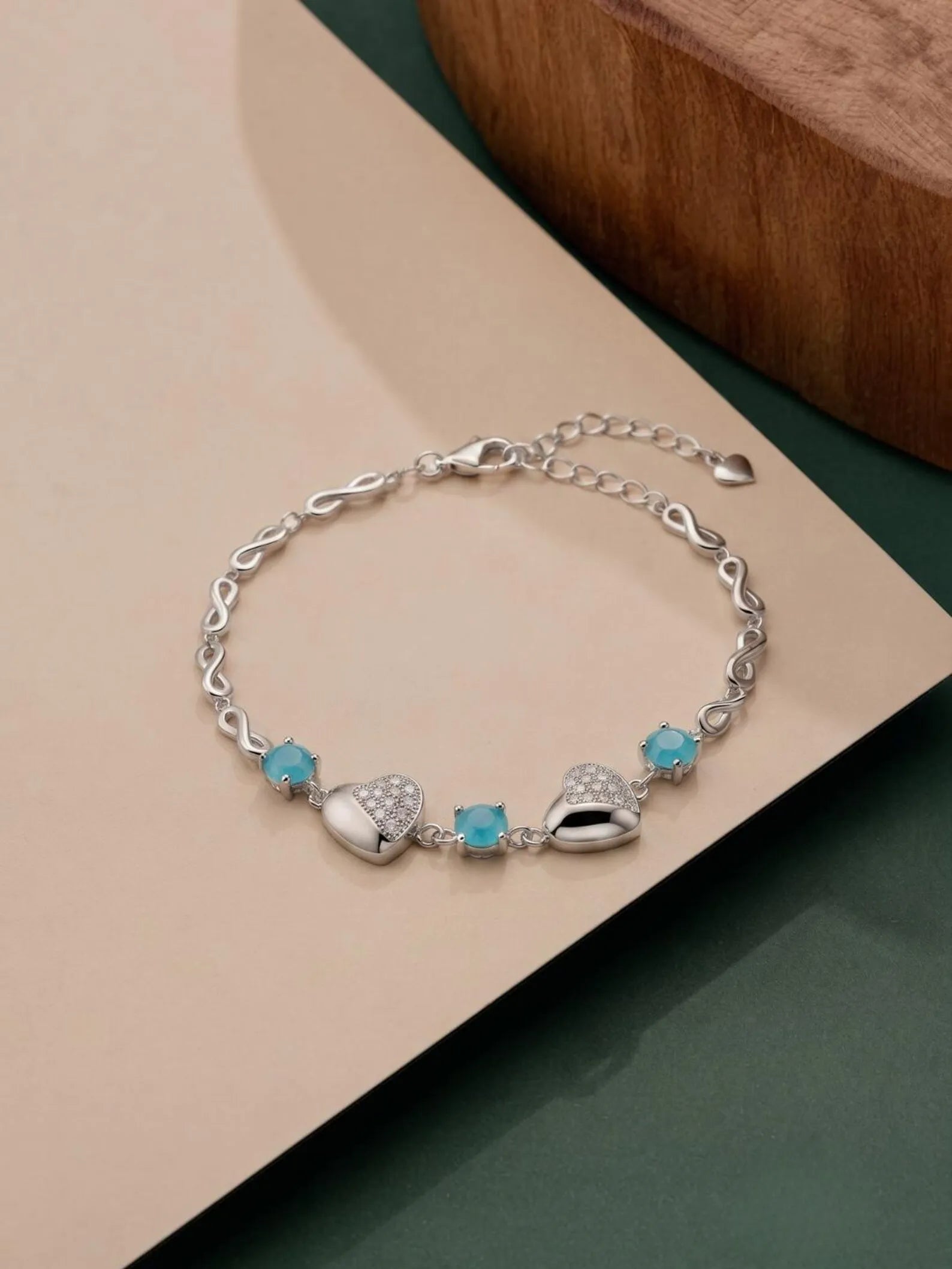 Infinity Link Jewelry with CZ - Sterling Silver