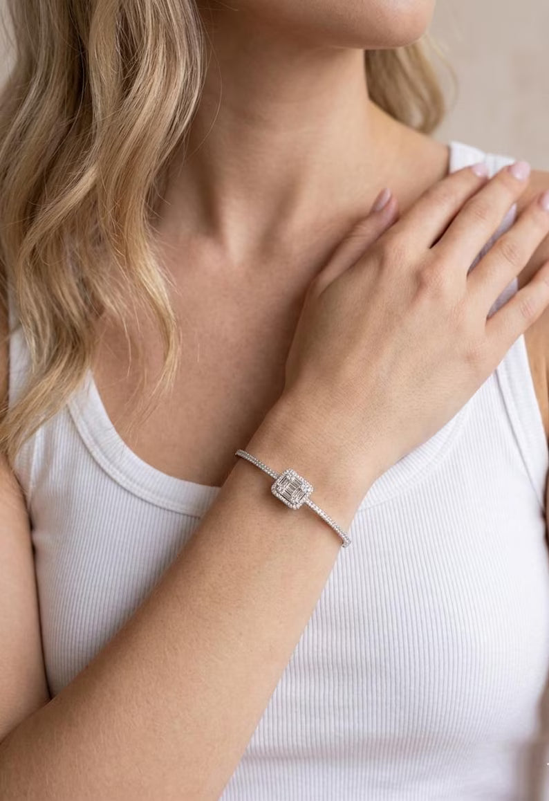 925 Sterling Silver Bracelet for Women, Dainty Minimalist Bracelet, Adjustable Jewelry, Gift for Her, Bridesmaid Gift