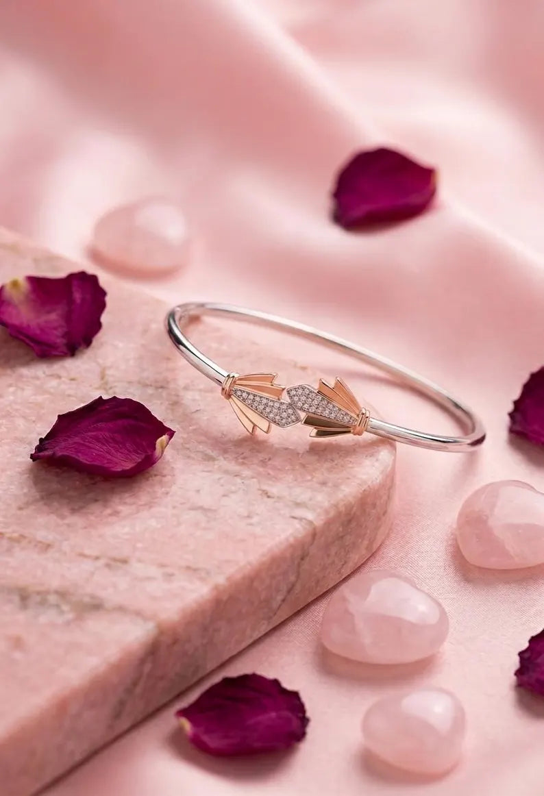 925 Sterling Silver Bridal Bracelet, CZ Diamond Wedding Bracelet, Dainty Bridesmaid Gift, Elegant Silver Jewelry for Women