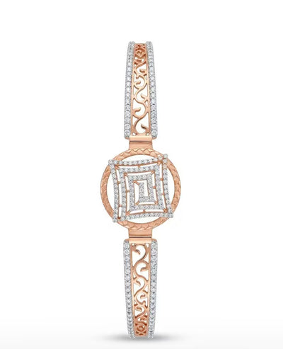 925 Sterling Silver Diamond-Look Baguette Stone Bracelet for Women