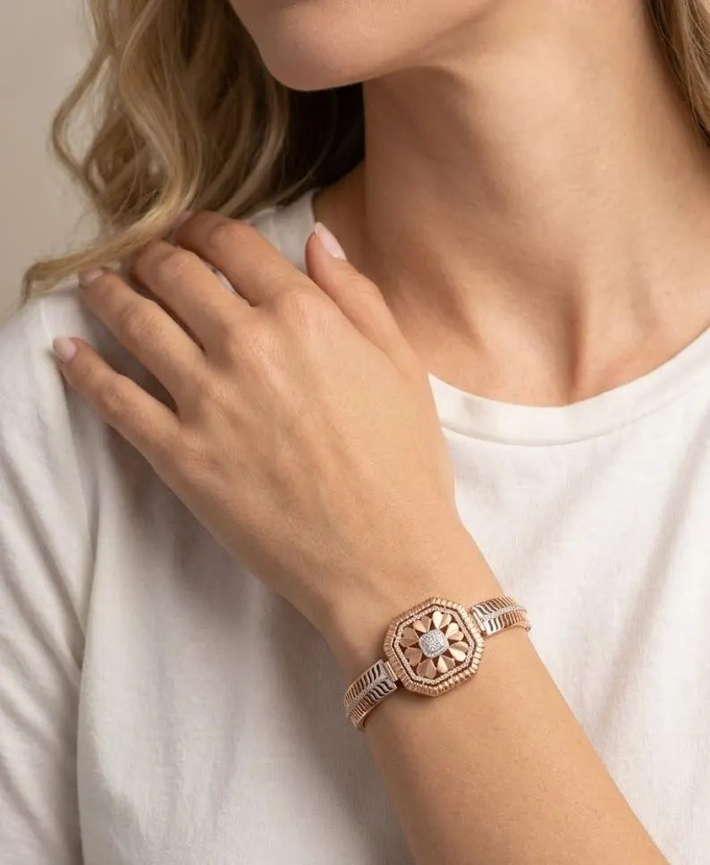 Sterling Silver 925 Zircon Baguette Bangle, Luxury Minimal Diamond Look Bracelet, Silver Bracelet ,Gift For Her