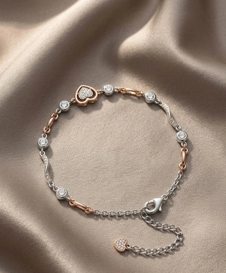 925 Sterling Silver Chain Link Bracelet, Dainty Minimalist Jewelry Gift Her