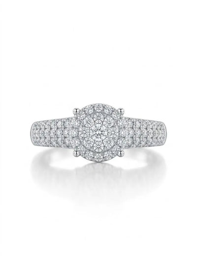 925 Sterling Silver Halo Engagement Ring | Statement Ring | Dainty Everyday Ring | Gift for Her