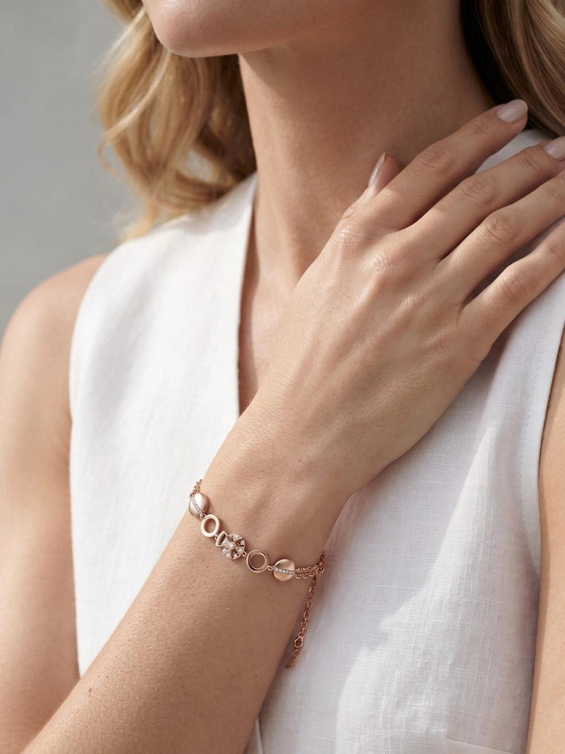 Rose Gold Geometric Bracelet