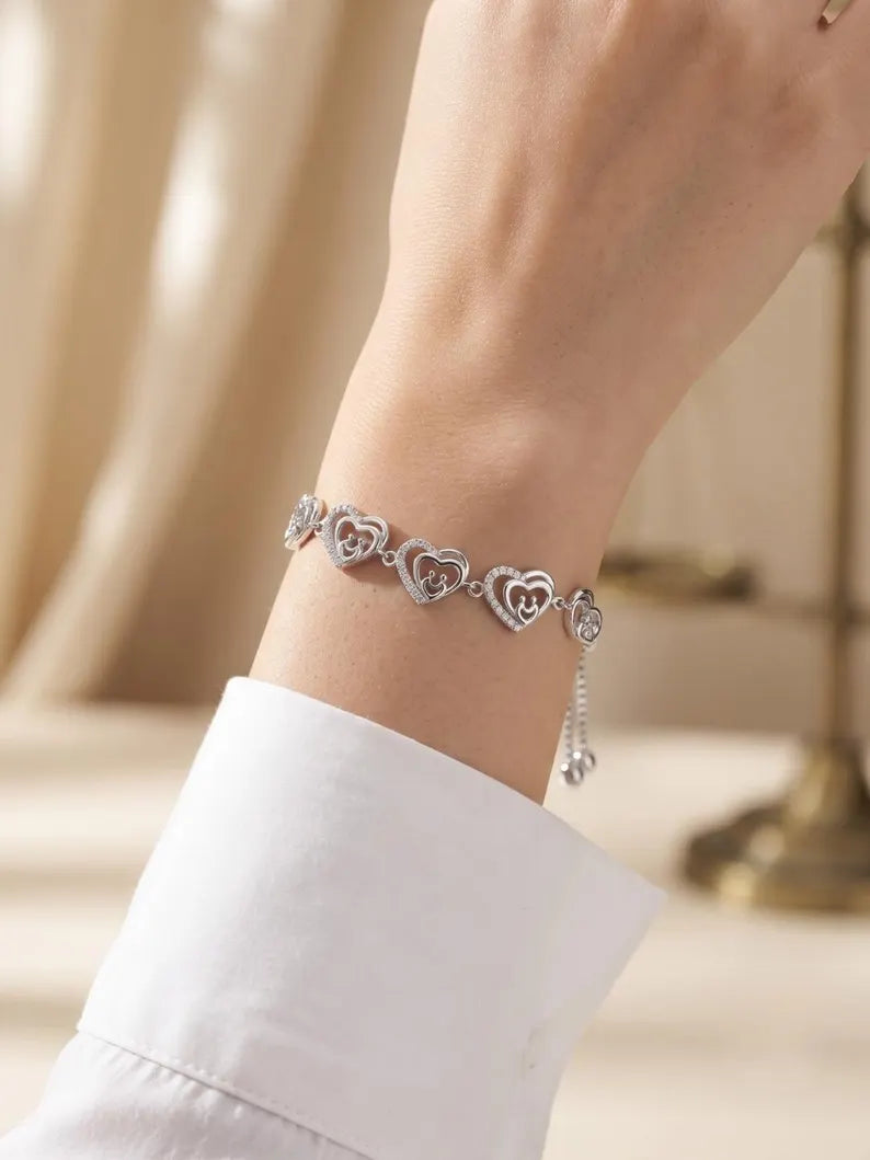 Family Heart Bracelet for Mom & Kids 