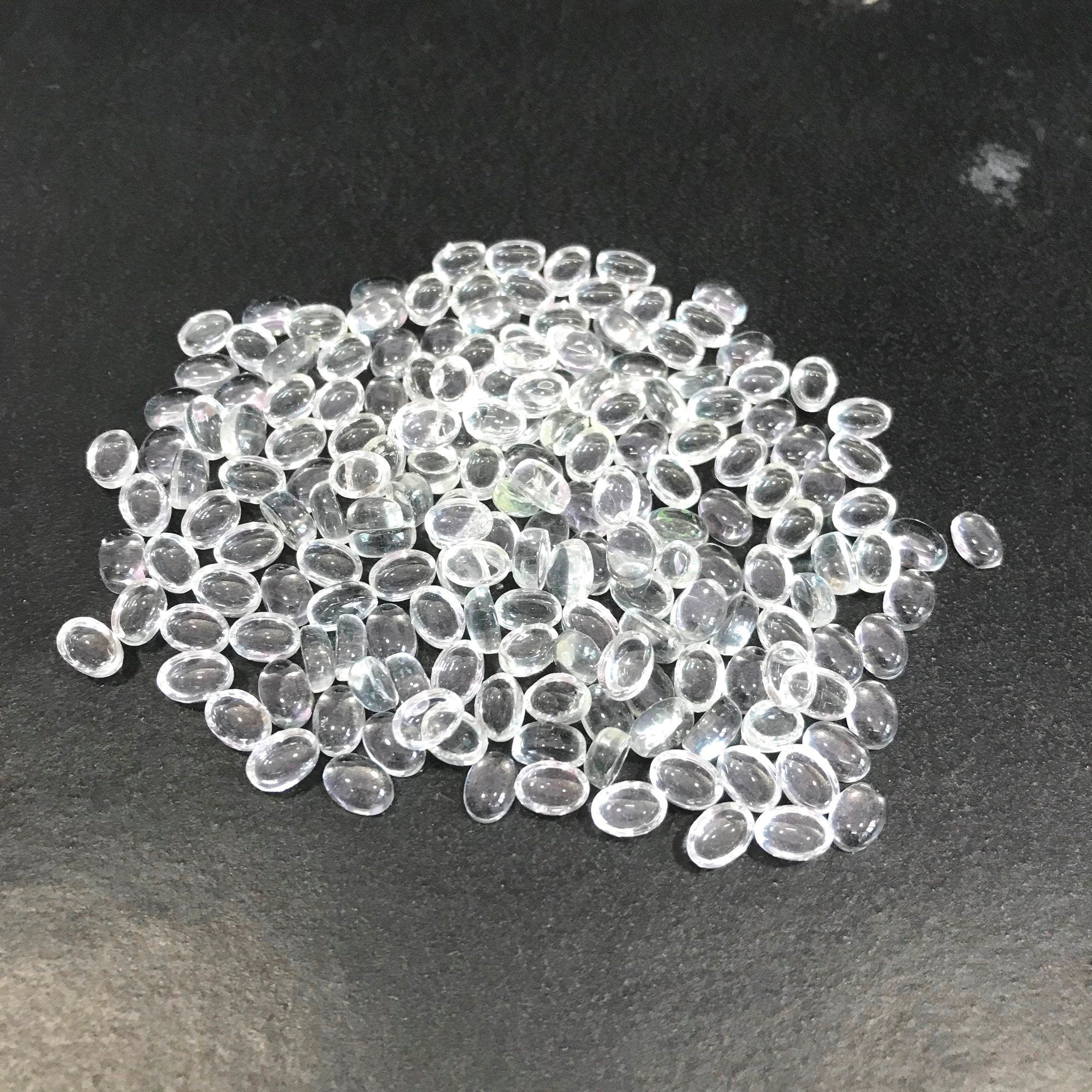 Oval Clear Quartz Gemstone Cabochons, Calibrated Size, 25 Pcs Lot - image 3