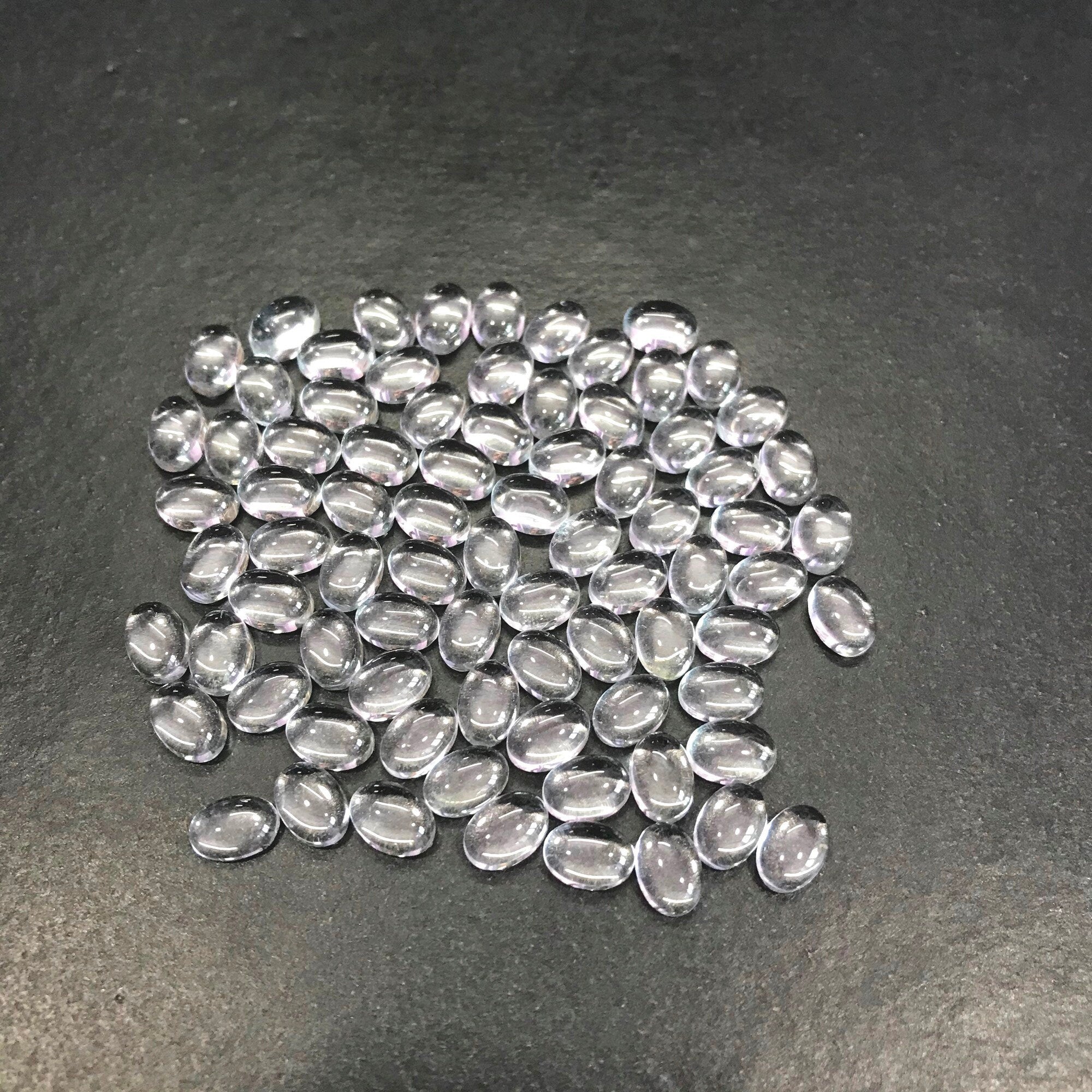 Oval Clear Quartz Gemstone Cabochons, Calibrated Size, 25 Pcs Lot - image 5