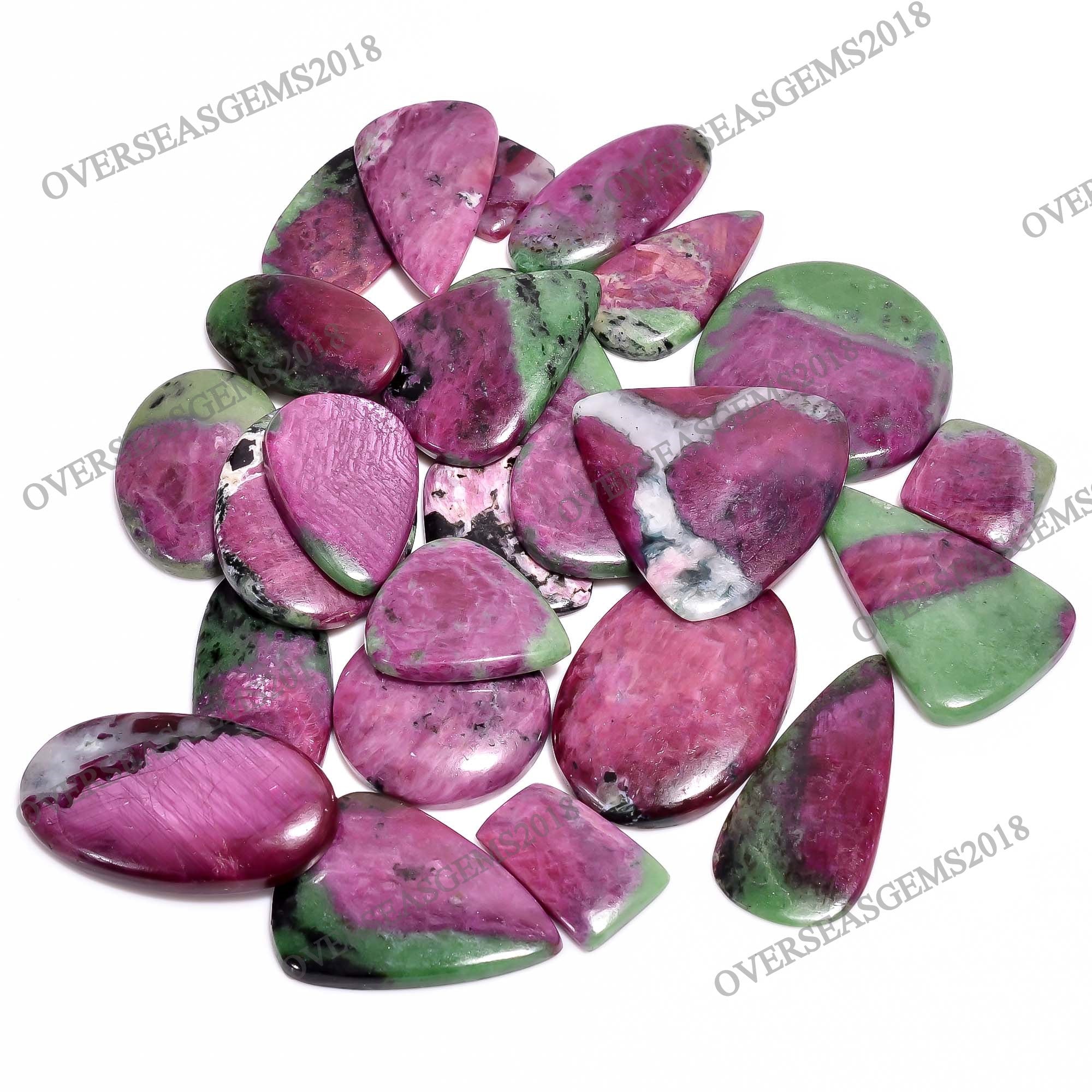 Natural Ruby Zoisite Cabochon, Wholesale Gemstone, Pendant Necklace Jewelry