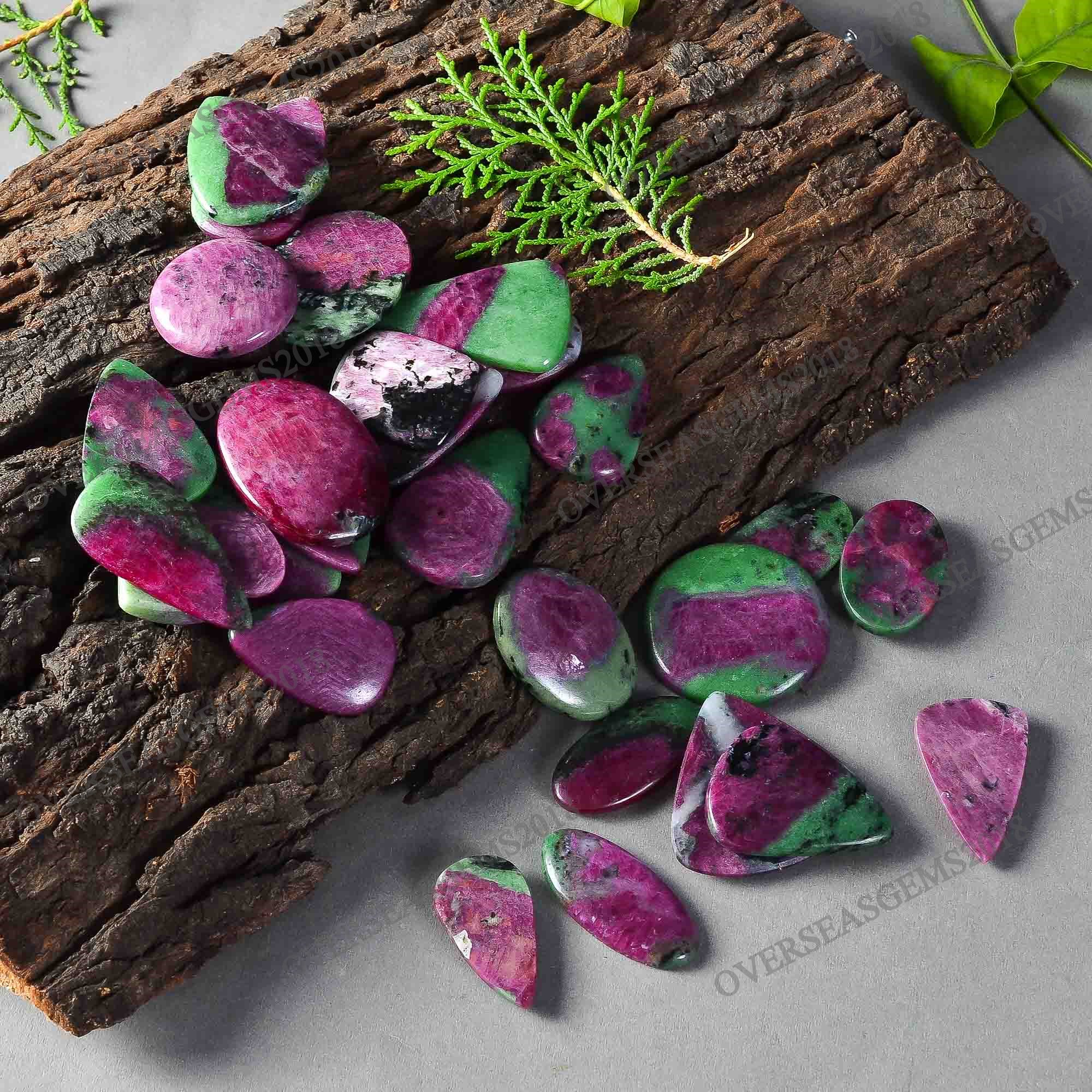 Natural Ruby Zoisite Cabochon, Wholesale Gemstone, Pendant Necklace Jewelry - image 2