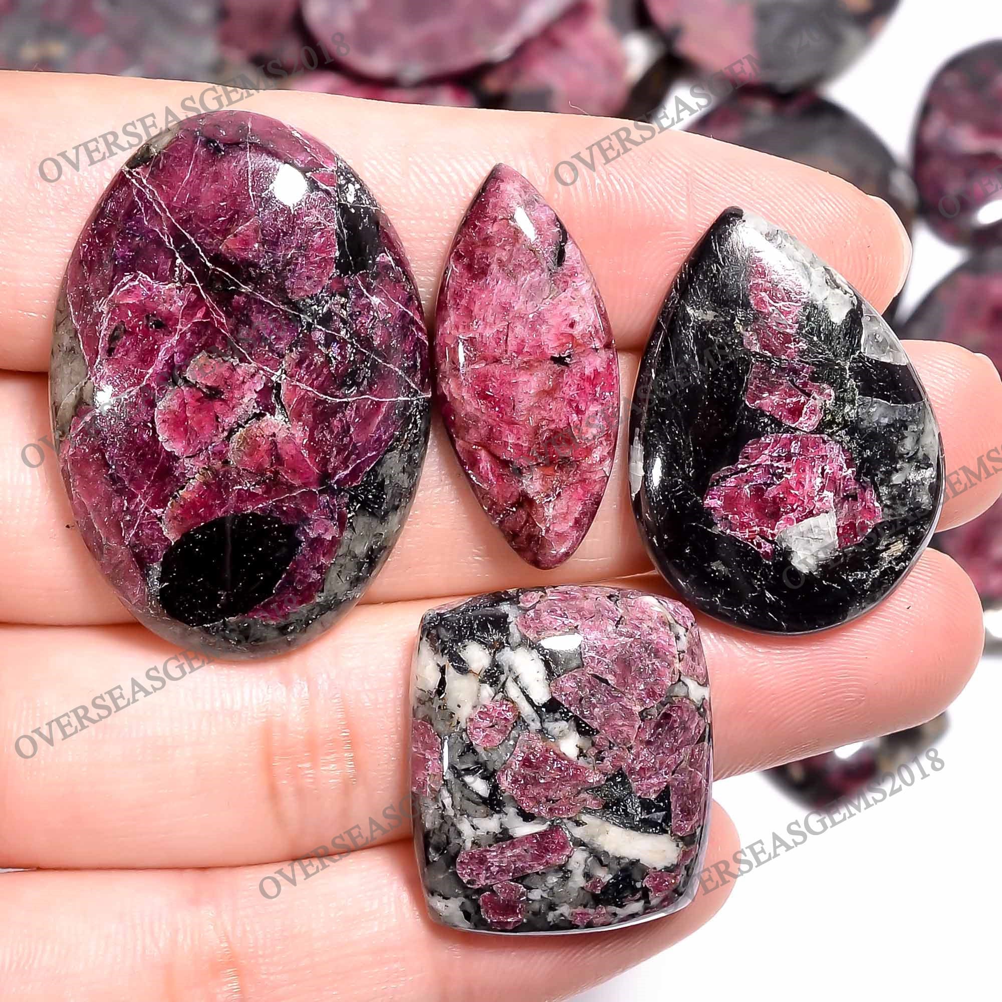 Natural Eudialyte Cabochon Wholesale Gemstone, Bulk Designer Crystal Gemstone, DIY-ART-CRAFTS Pendant Necklace Jewelry m - image 4