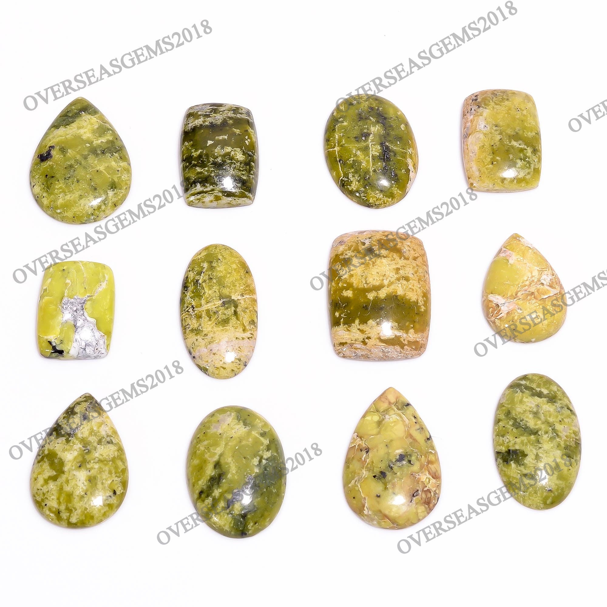 Natural Lizardite Cabochon Gemstone: Bulk Designer Crystals for Jewelry Making - image 2