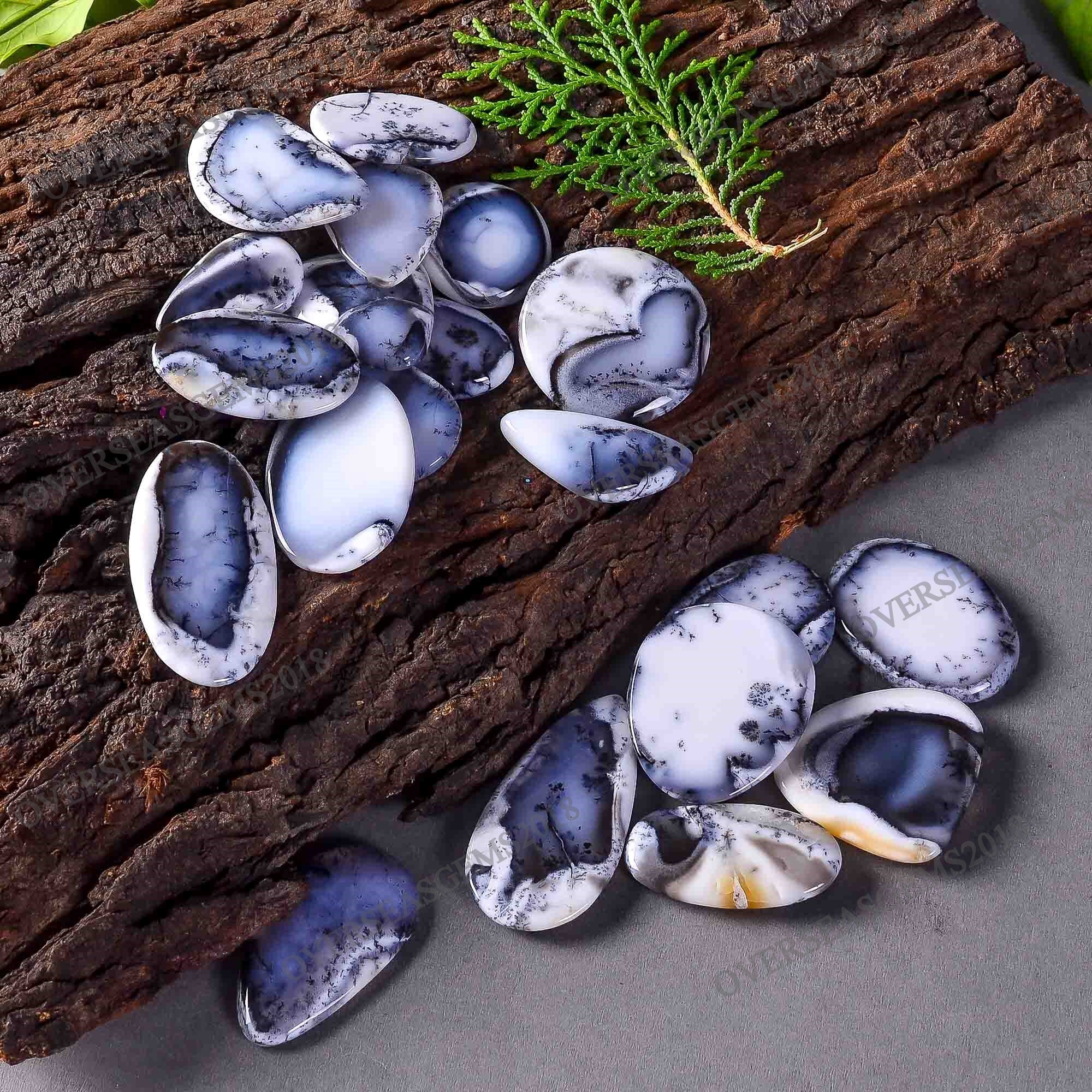 Dendrite Opal Gemstone Wholesale Lot, Mix Shape Dendrite Opal Cabochon Lot, Loose Designer Gemstone Jewelry, Custom Orde - image 5