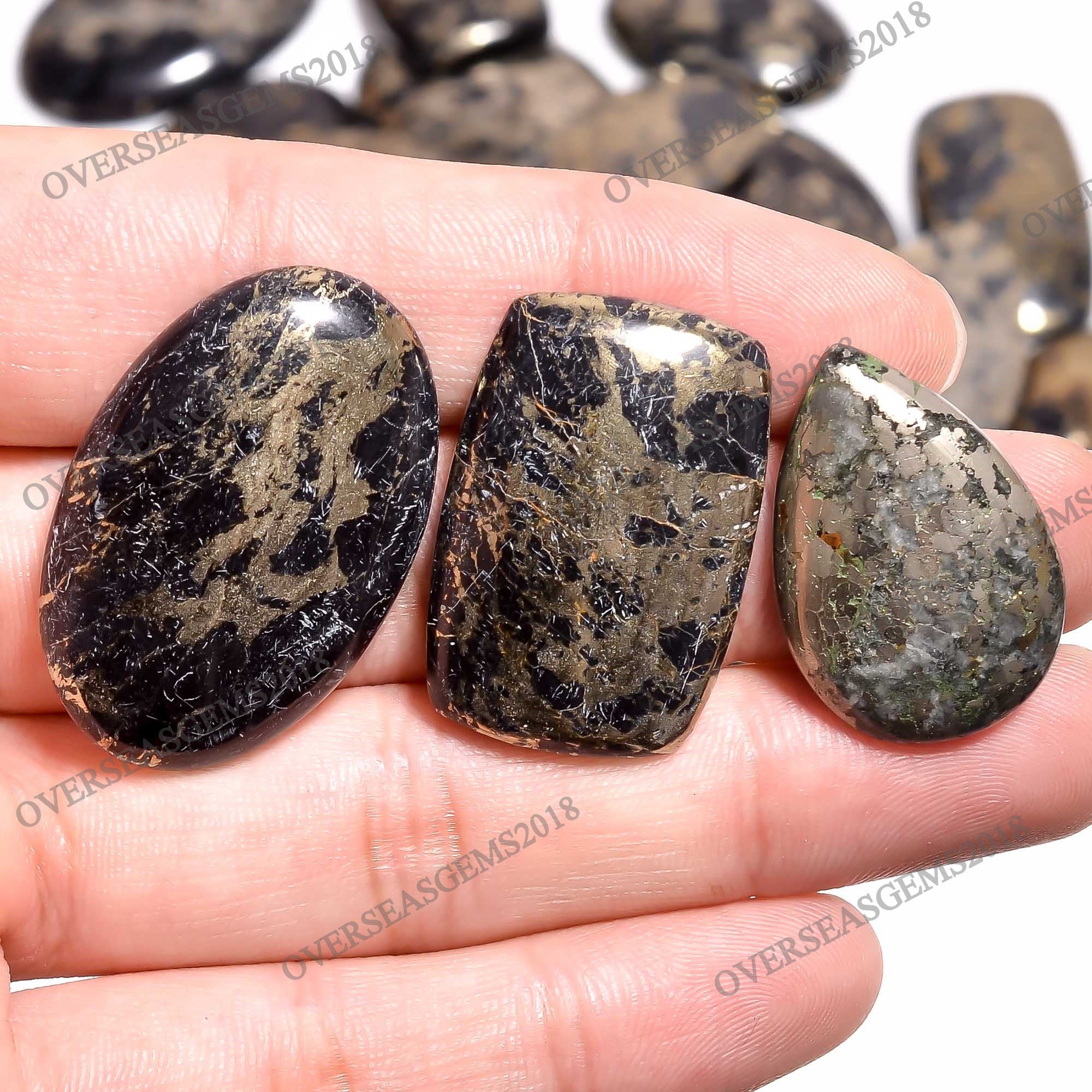 Natural Apache Gold Cabochon: Bulk Gemstone for Jewelry Making - image 4