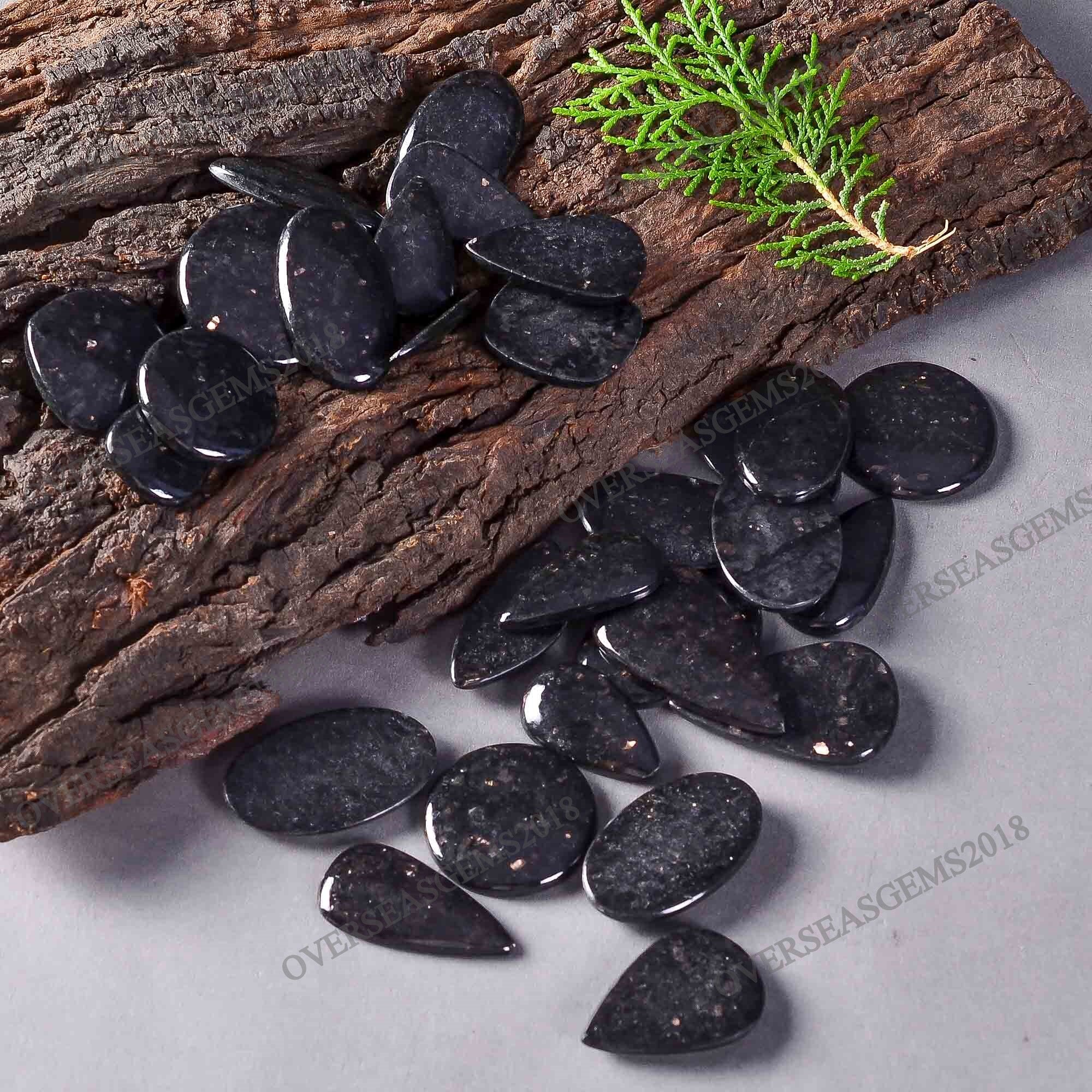 Golden Nuummite Cabochon: Bulk Mix Shape Crystal for Jewelry Making - image 5
