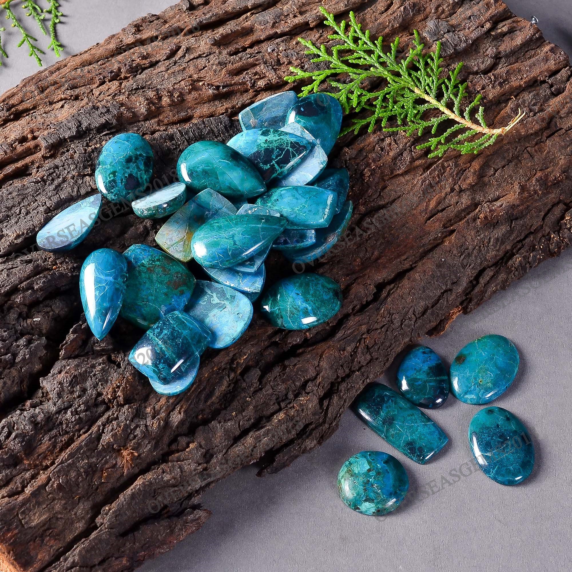 Natural Chrysocolla Cabochon Wholesale Gemstone, Bulk Designer Crystal Gemstone, DIY-ART-CRAFTS Pendant Necklace Jewelry