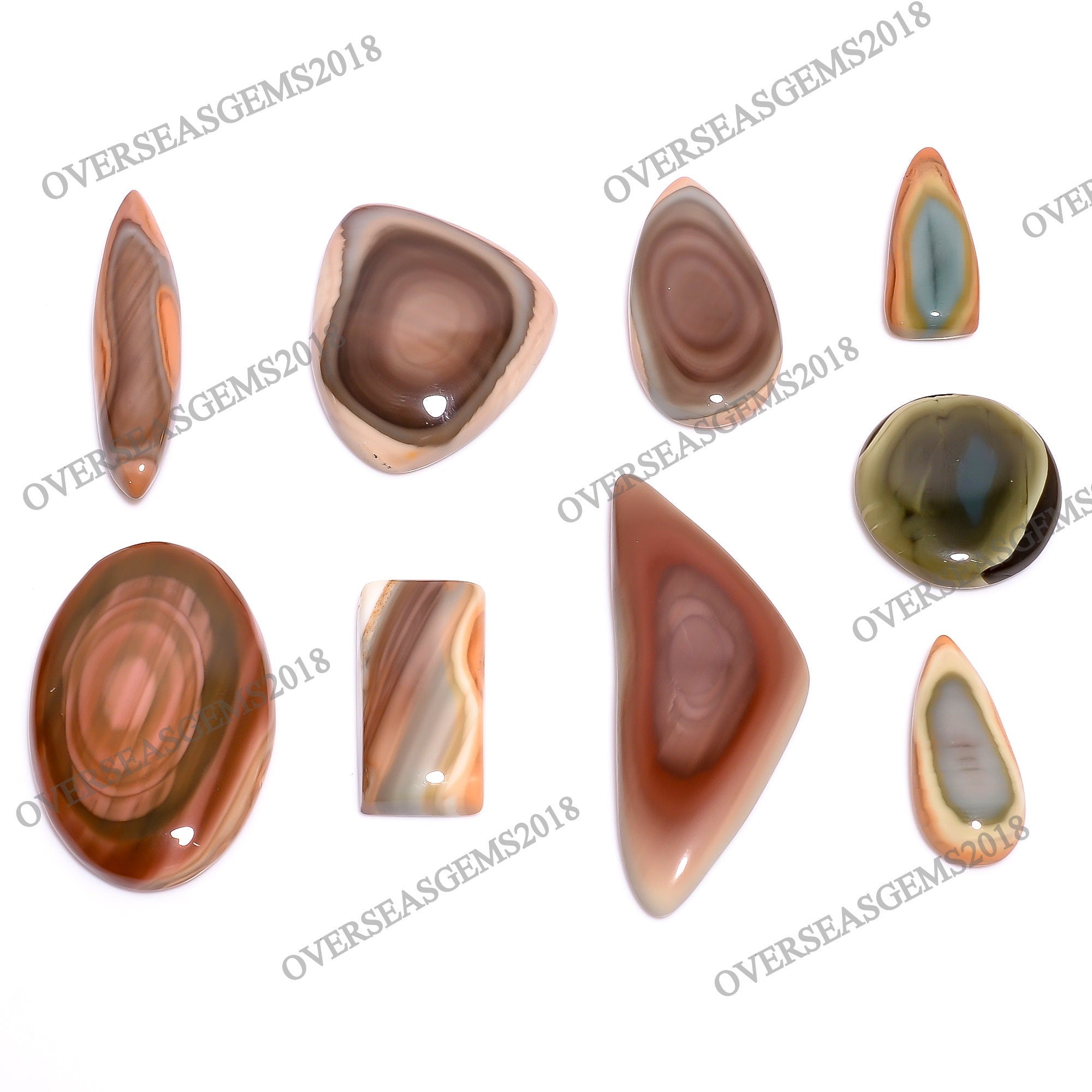 Natural Imperial Jasper Cabochons, Bulk Gemstone Lot for Jewelry Making - image 4