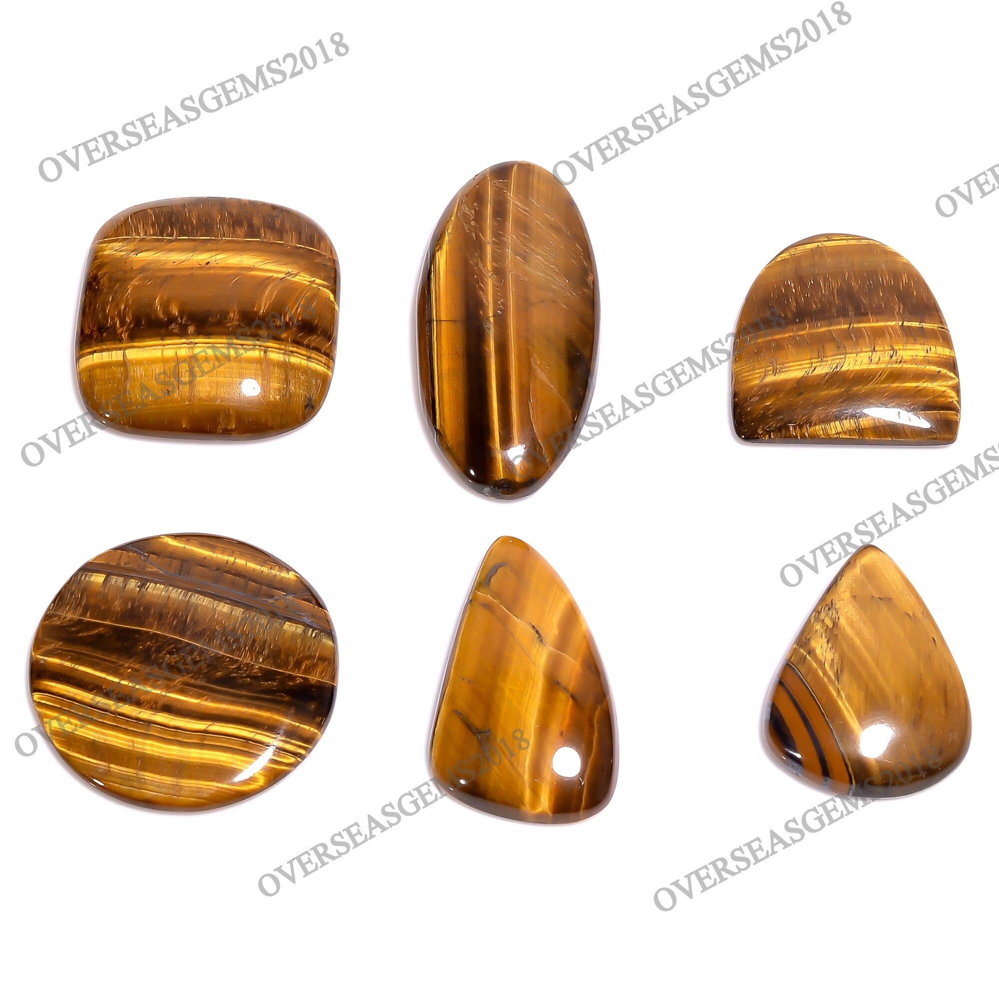 Natural Tiger Eye Gemstone Lot, Mix Shape, DIY Jewelry Making Supplies - image 4