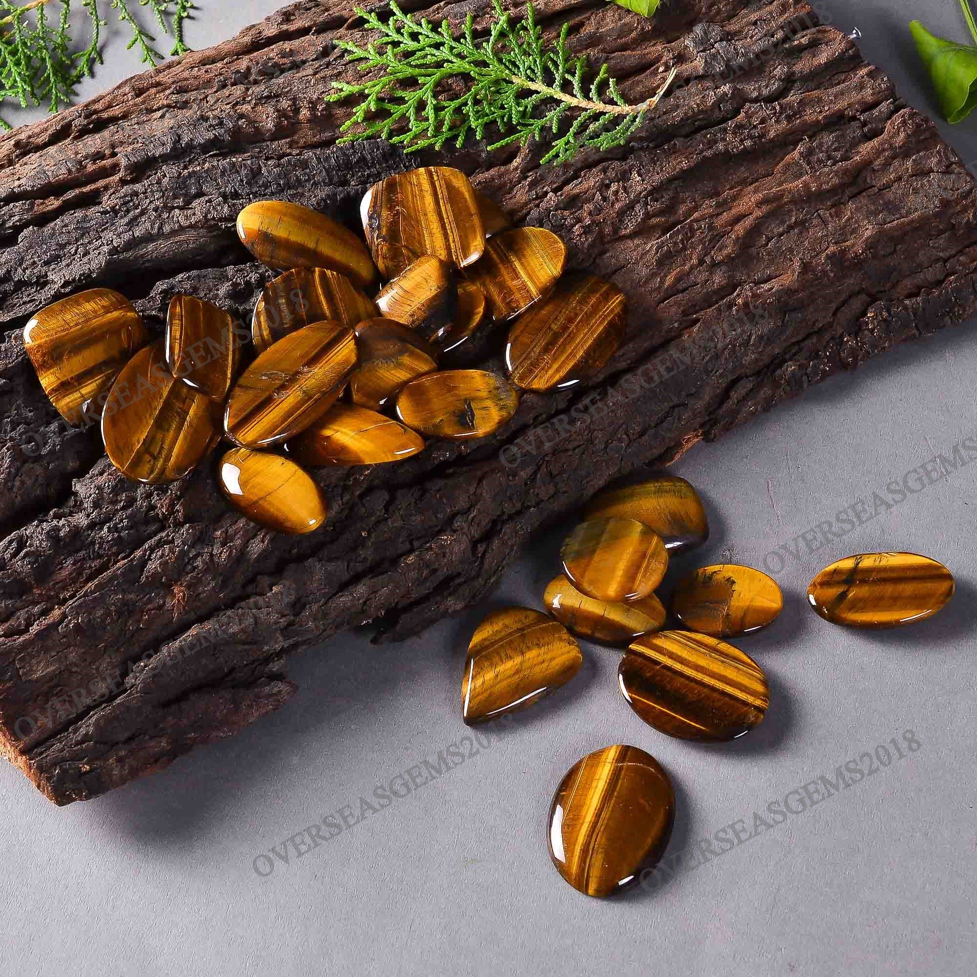 Natural Tiger Eye Gemstone Lot, Mix Shape, DIY Jewelry Making Supplies - image 5