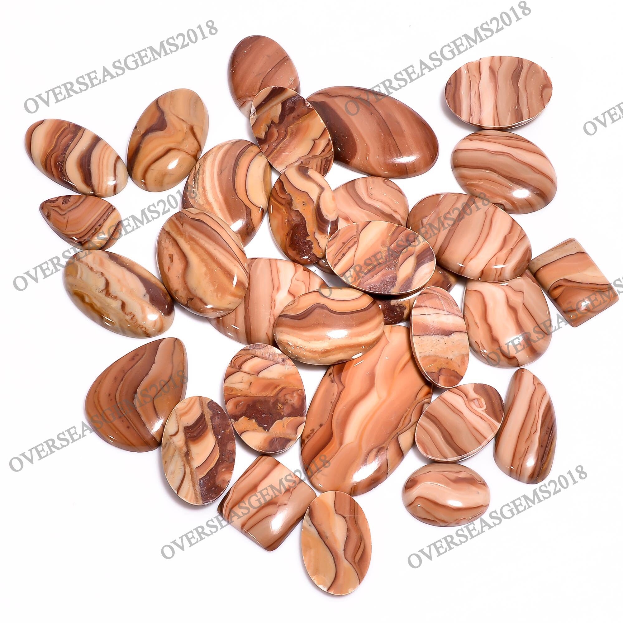 Wood Dolomite Cabochon, Bulk Gemstone, DIY Jewelry Making
