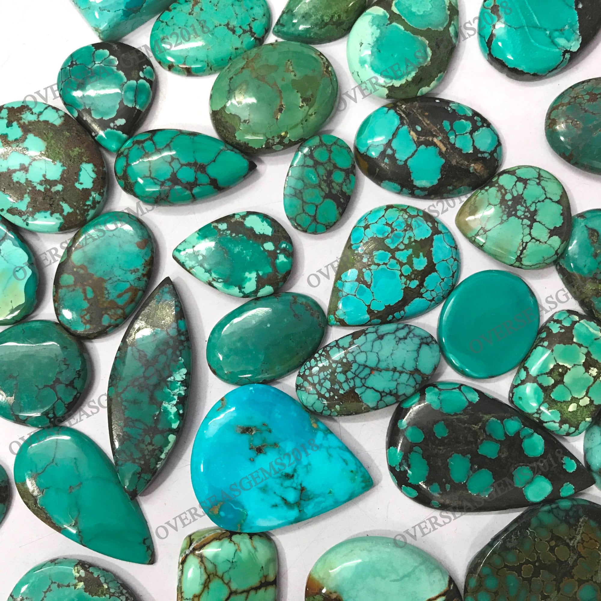 AAA Tibetan Turquoise Cabochon Lot, Loose Gemstone Jewelry Making