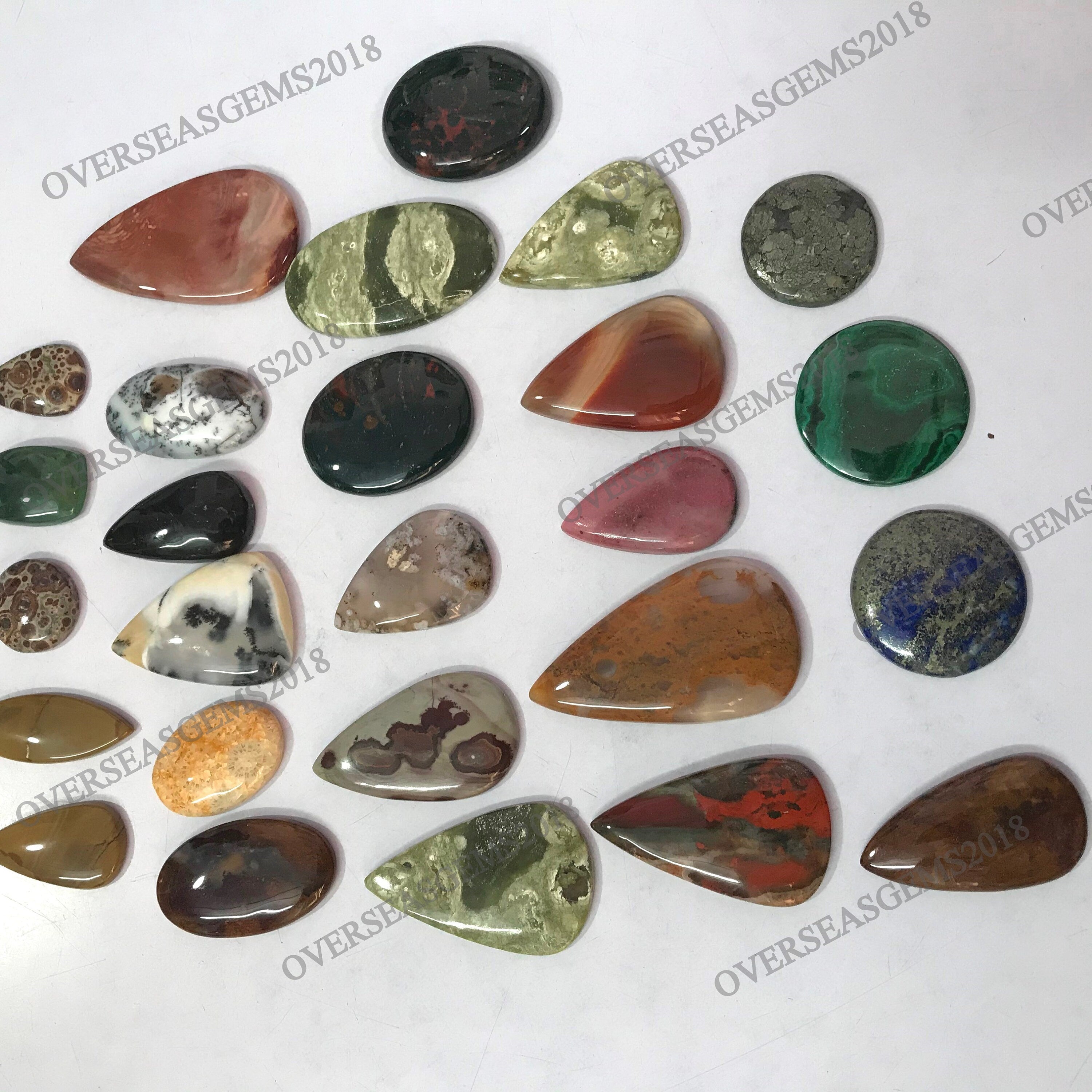 Natural Mix Gemstone Cabochon Wholesale Lot, AAA Quality - image 4
