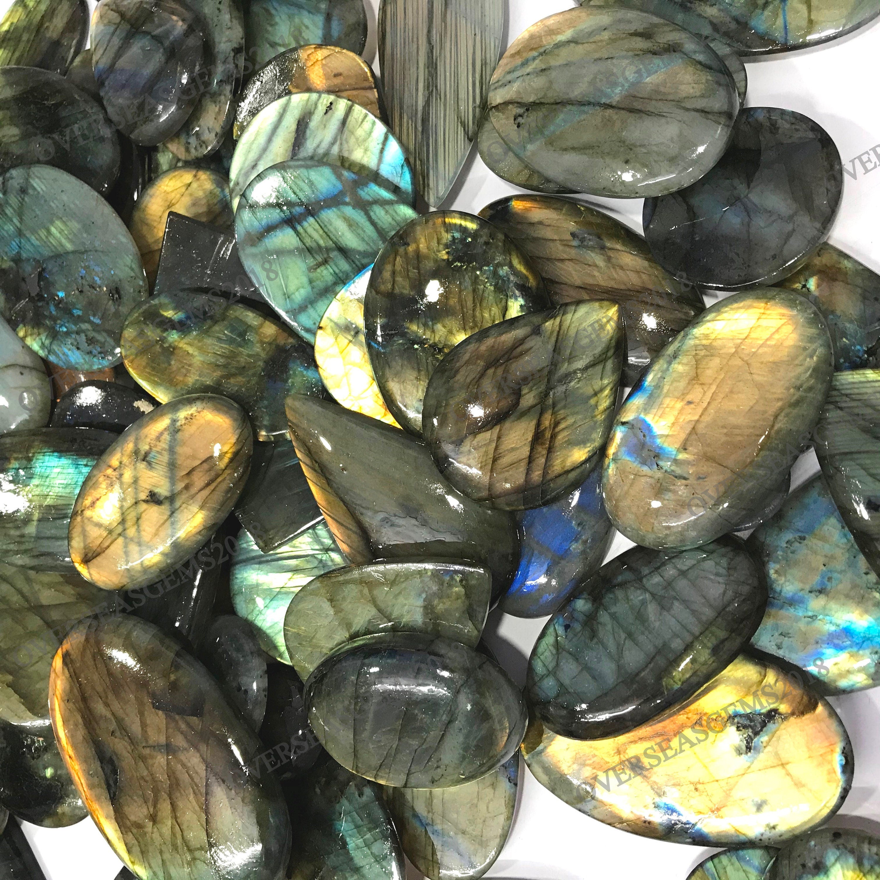 Natural Flashy Labradorite Gemstone Cabochon Mix Shape AAA Quality Wholesale Lot Jewelry Making - image 4