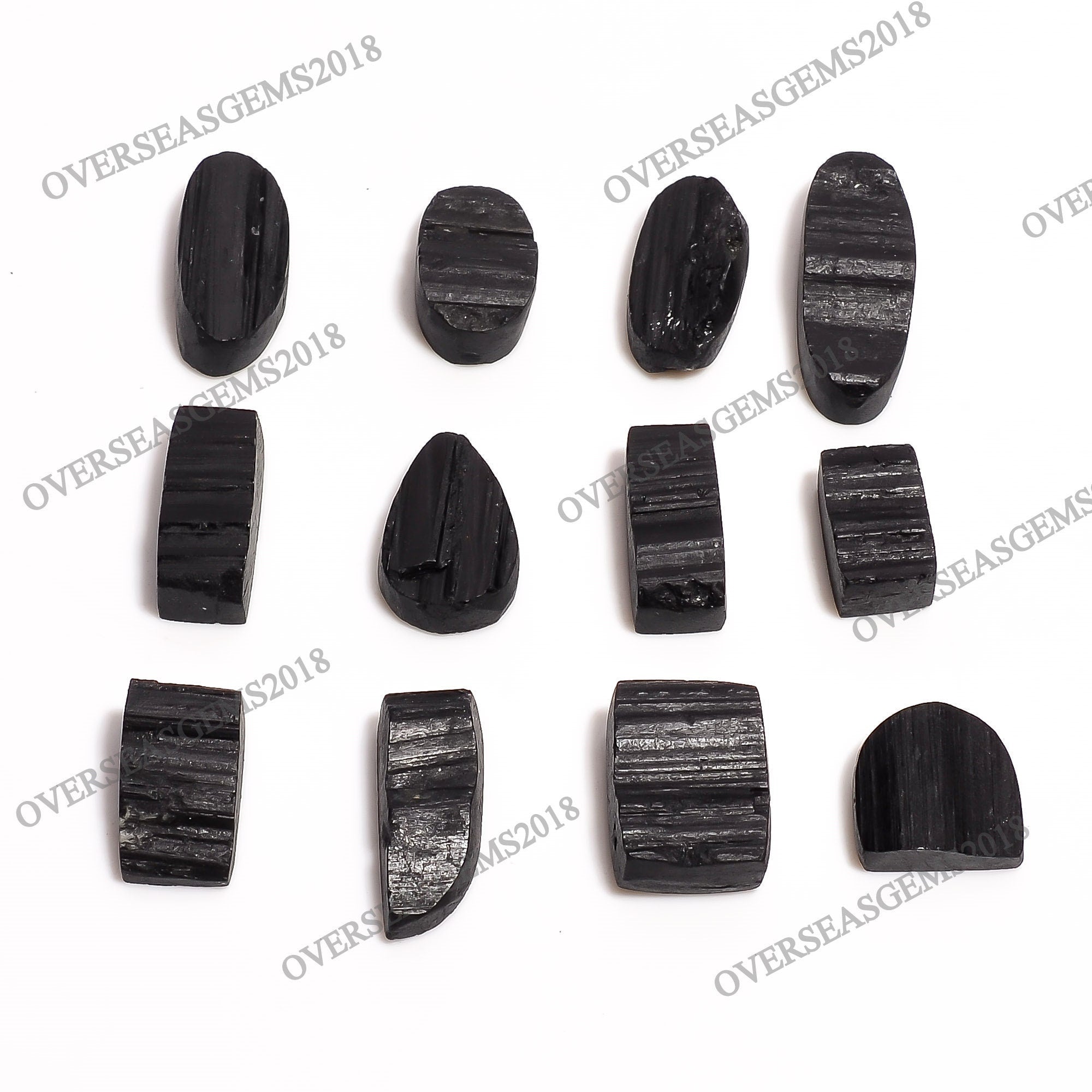 AAA Black Tourmaline Druzy Gemstone Lot, 18-30mm Mix Shape. - image 3