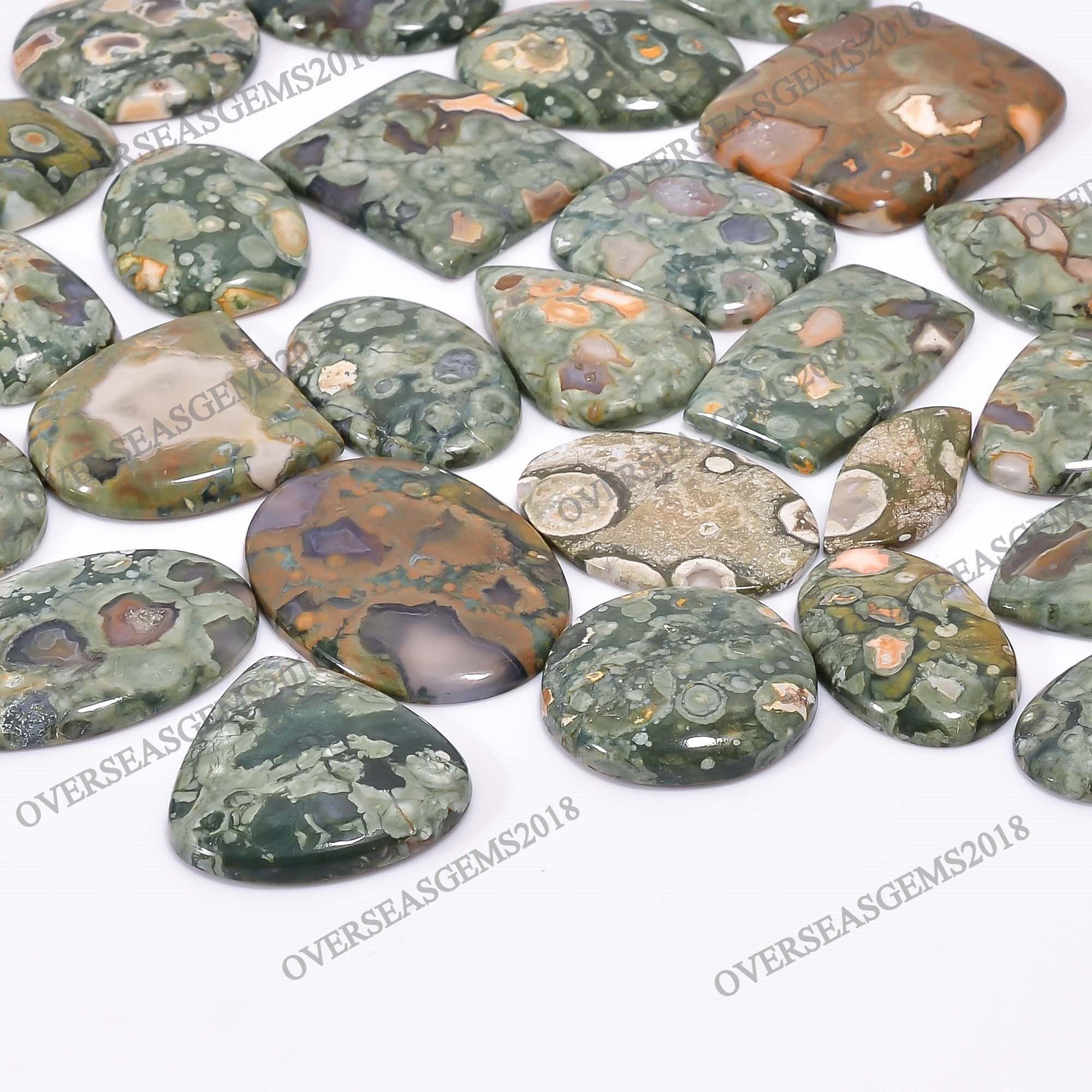Natural Rhyolite Cabochon Mix Shape Lot: Loose Gemstone for Jewelry - image 2
