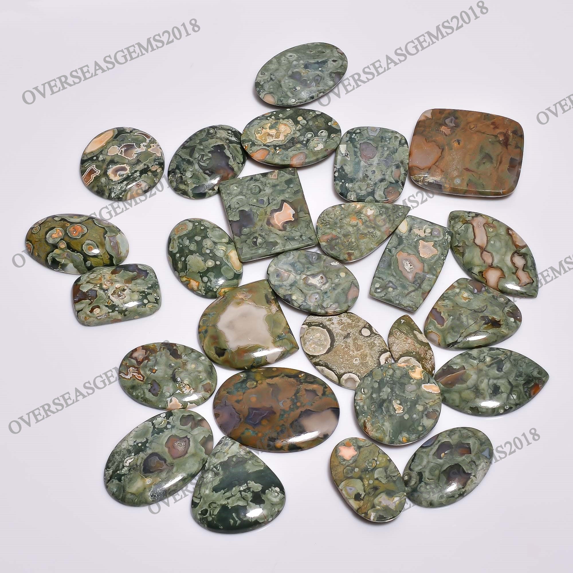 Natural Rhyolite Cabochon Mix Shape Lot: Loose Gemstone for Jewelry - image 3