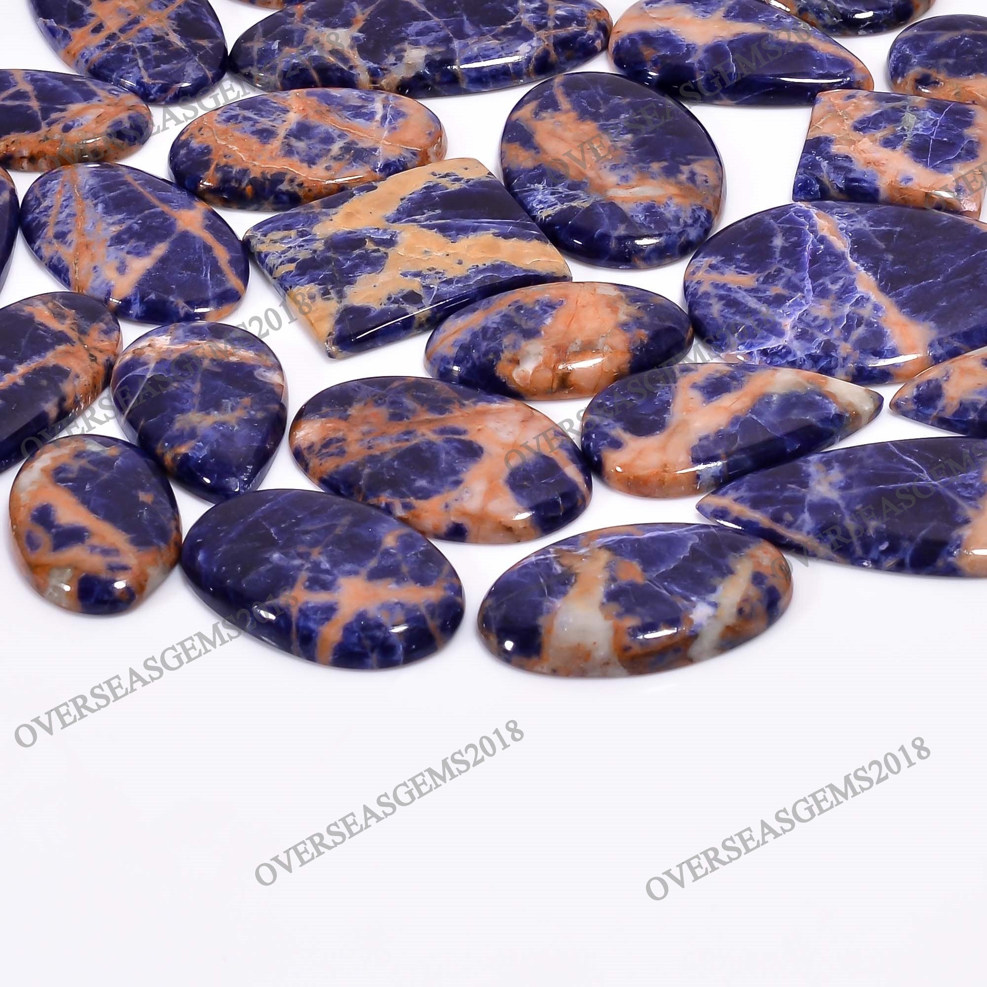 Natural Sodalite Cabochon Mix: Loose Gemstone Lot for Jewelry - image 4