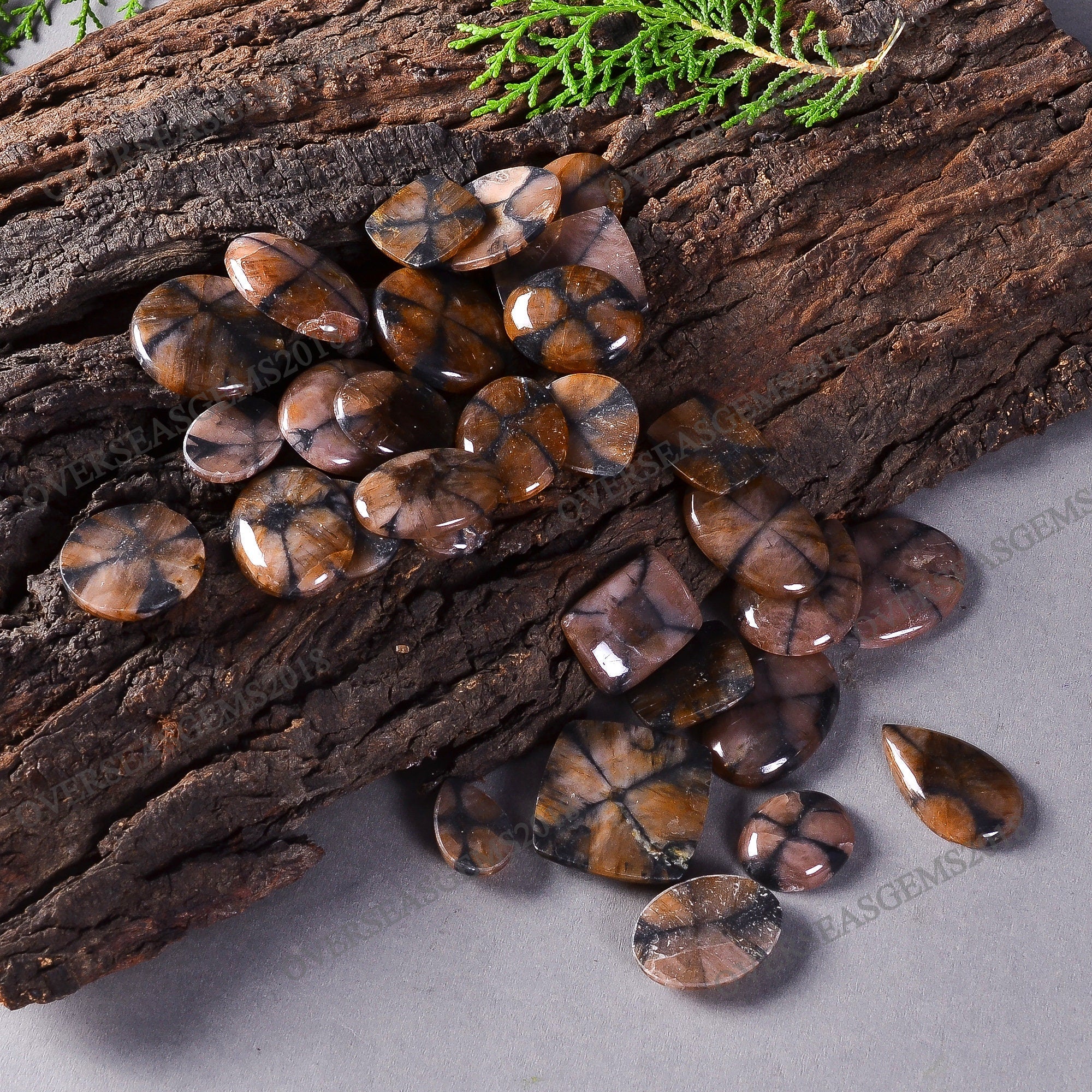 Natural Chiastolite Gemstone Cabochons, Mix Shape, DIY Jewelry Making - image 5