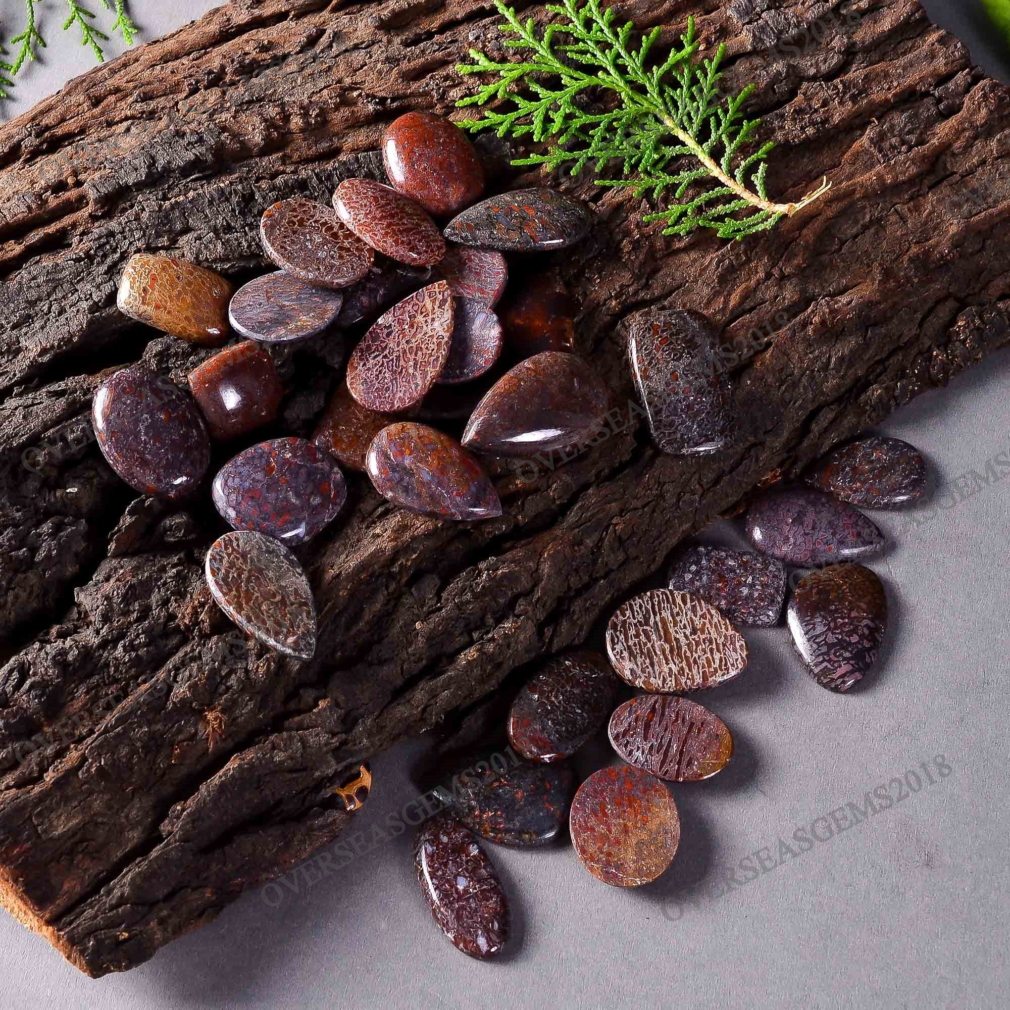 Natural Dinosaur Bone Cabochon Gemstone, DIY Jewelry Making - image 5