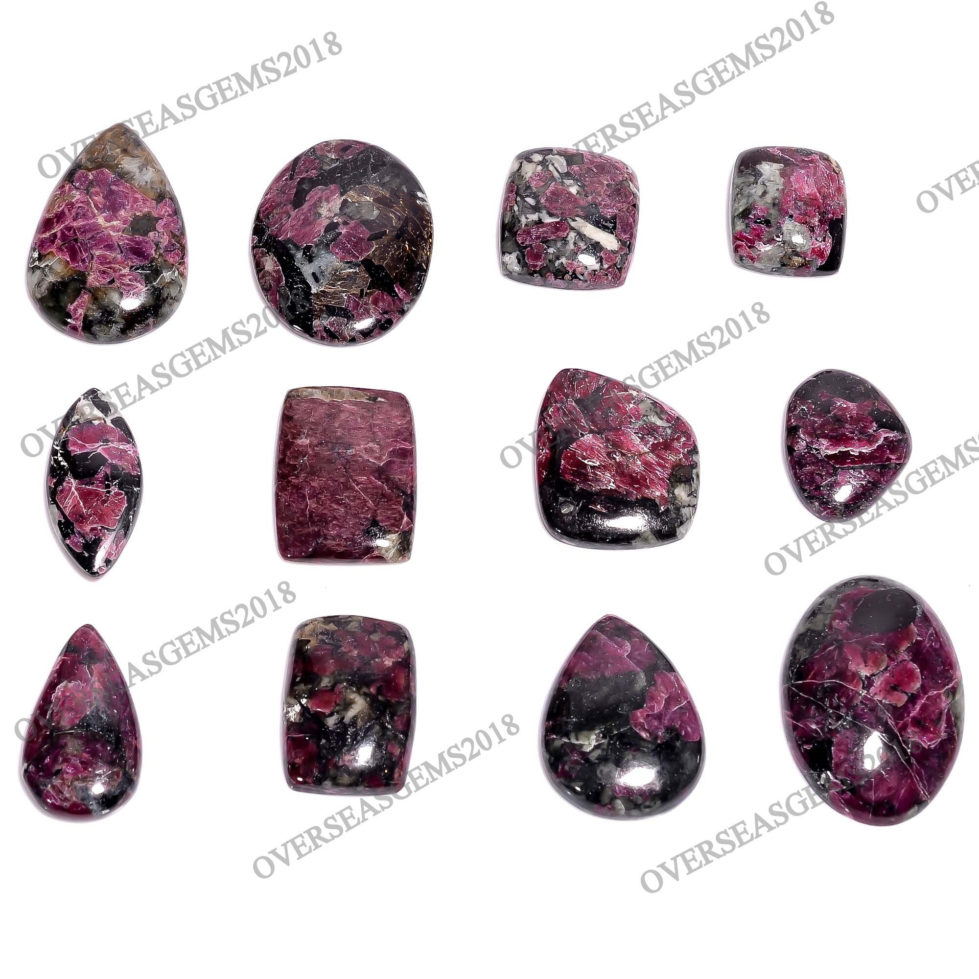 Natural Eudialyte Cabochon Wholesale Gemstone, Bulk Designer Crystal Gemstone, DIY-ART-CRAFTS Pendant Necklace Jewelry m - image 2