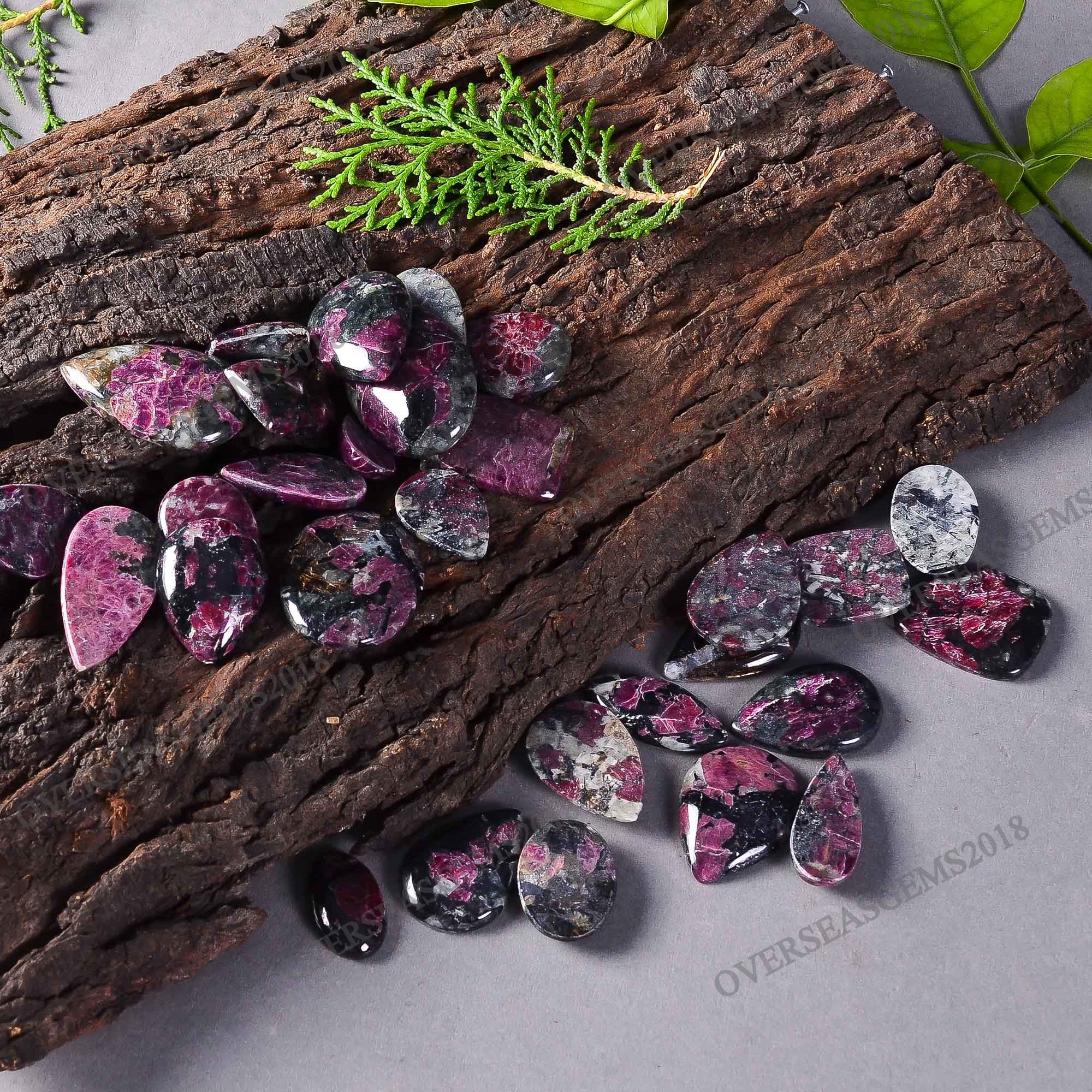 Natural Eudialyte Cabochon Wholesale Gemstone, Bulk Designer Crystal Gemstone, DIY-ART-CRAFTS Pendant Necklace Jewelry m - image 5