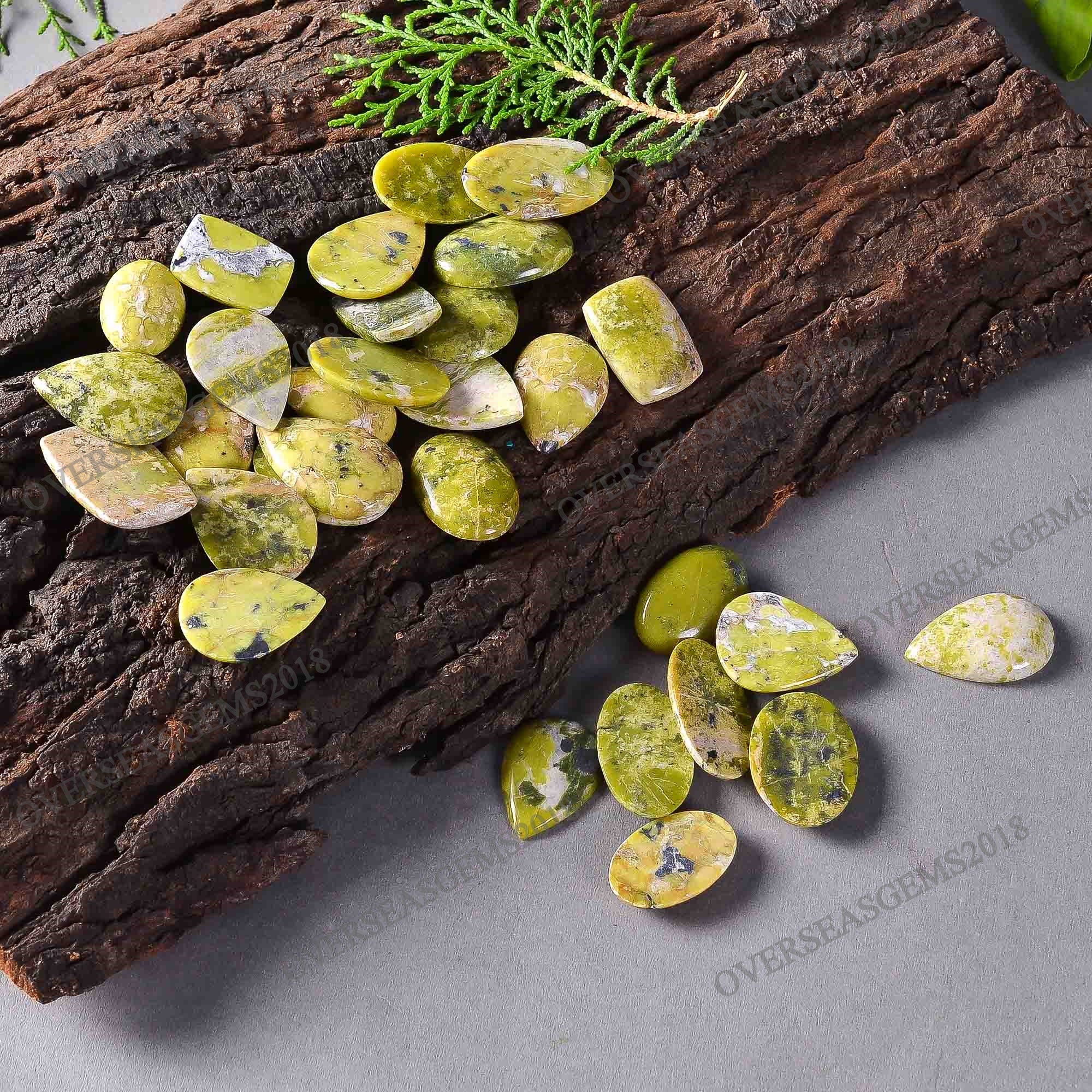 Natural Lizardite Cabochon Gemstone: Bulk Designer Crystals for Jewelry Making - image 5