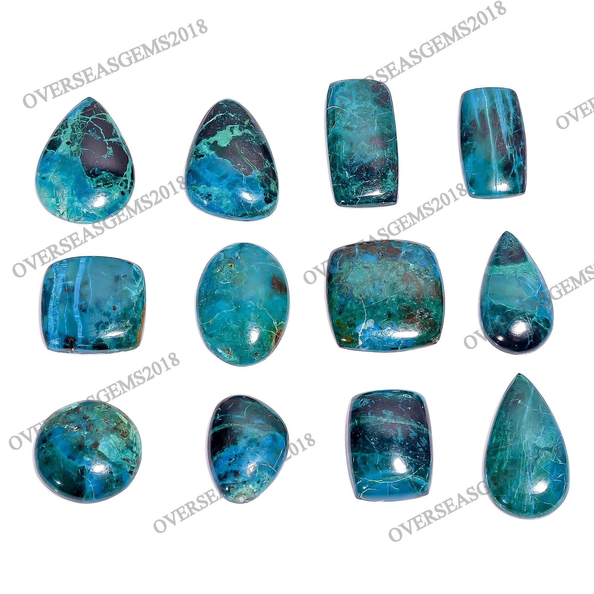 Natural Chrysocolla Cabochon Wholesale Gemstone, Bulk Designer Crystal Gemstone, DIY-ART-CRAFTS Pendant Necklace Jewelry - image 2