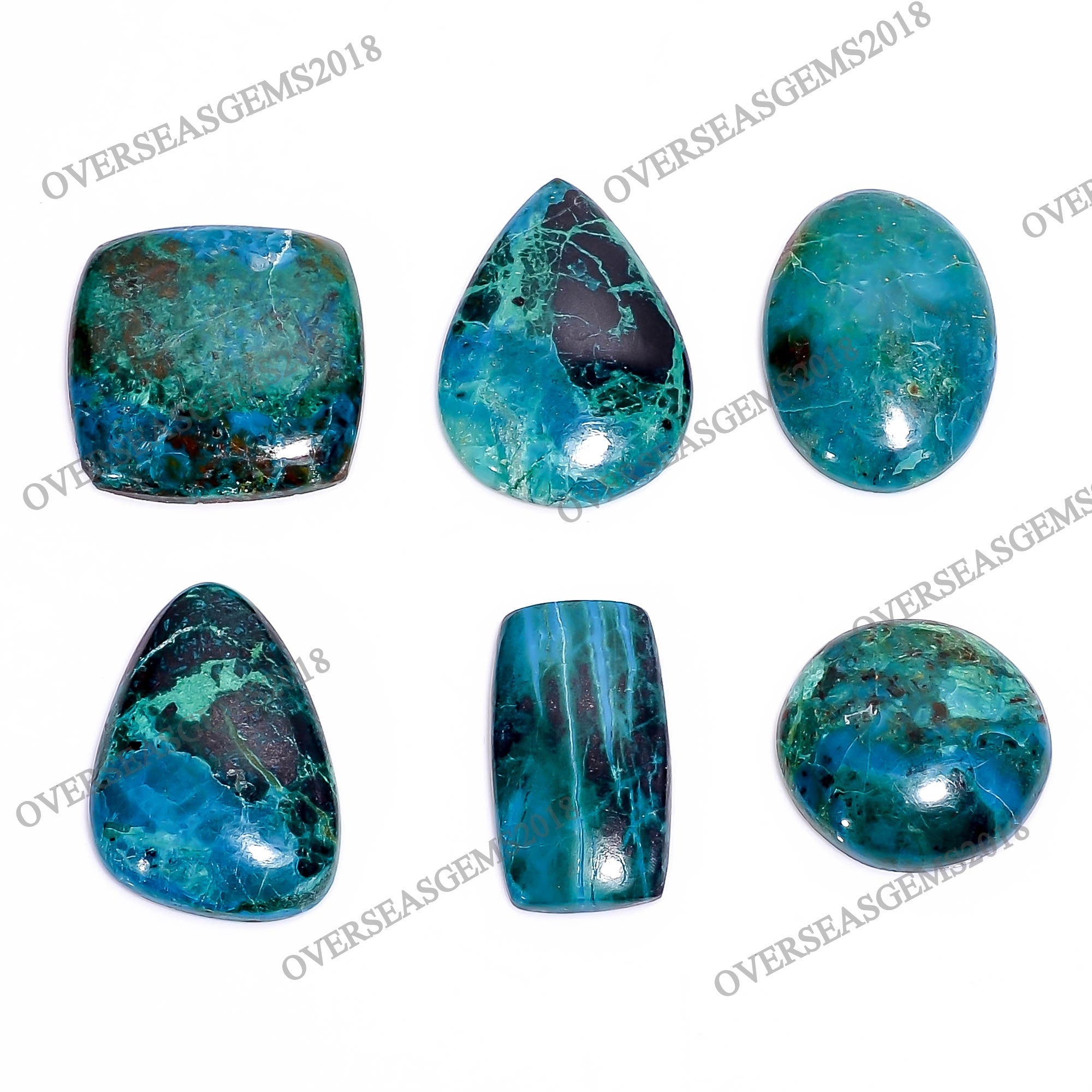 Natural Chrysocolla Cabochon Wholesale Gemstone, Bulk Designer Crystal Gemstone, DIY-ART-CRAFTS Pendant Necklace Jewelry - image 3