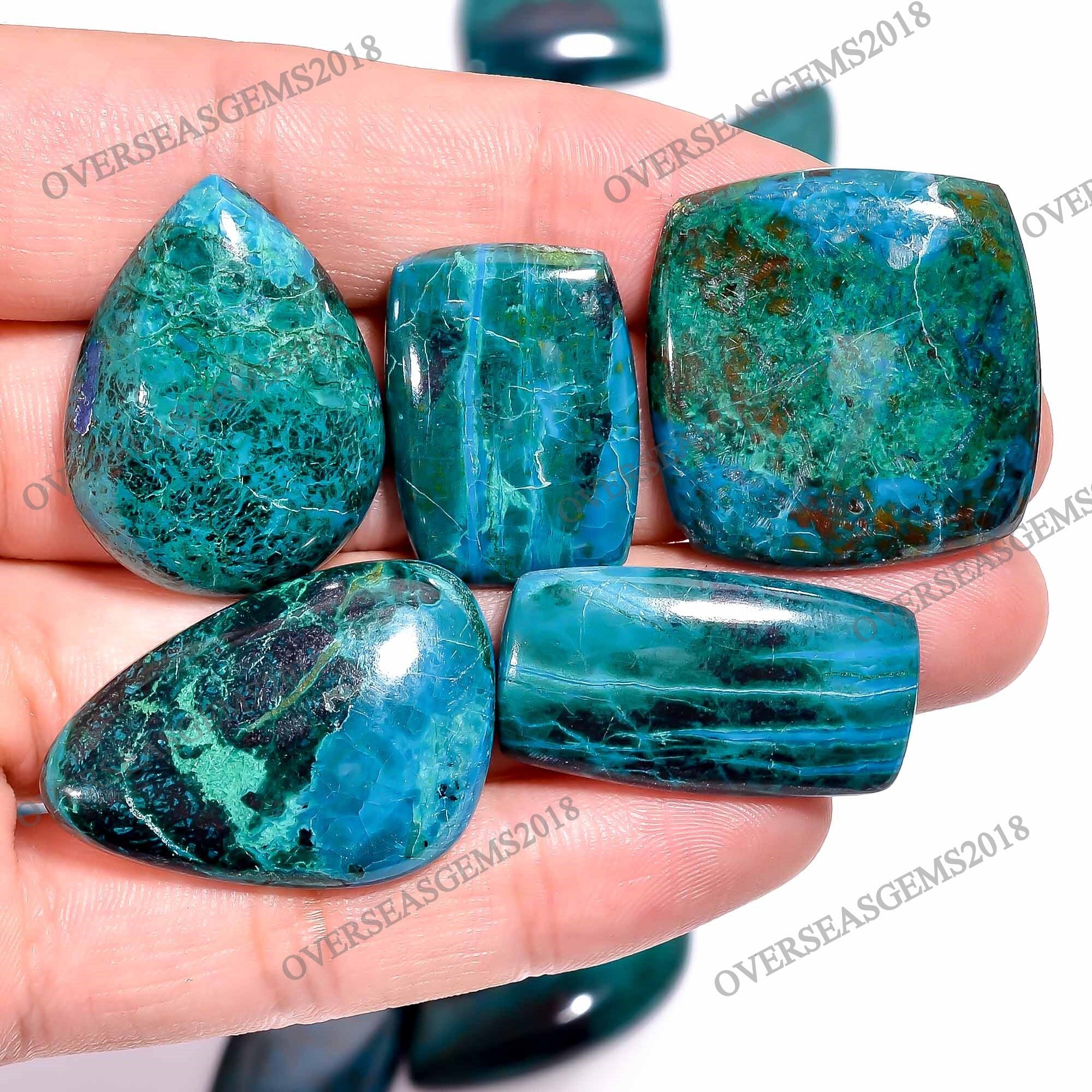 Natural Chrysocolla Cabochon Wholesale Gemstone, Bulk Designer Crystal Gemstone, DIY-ART-CRAFTS Pendant Necklace Jewelry - image 5