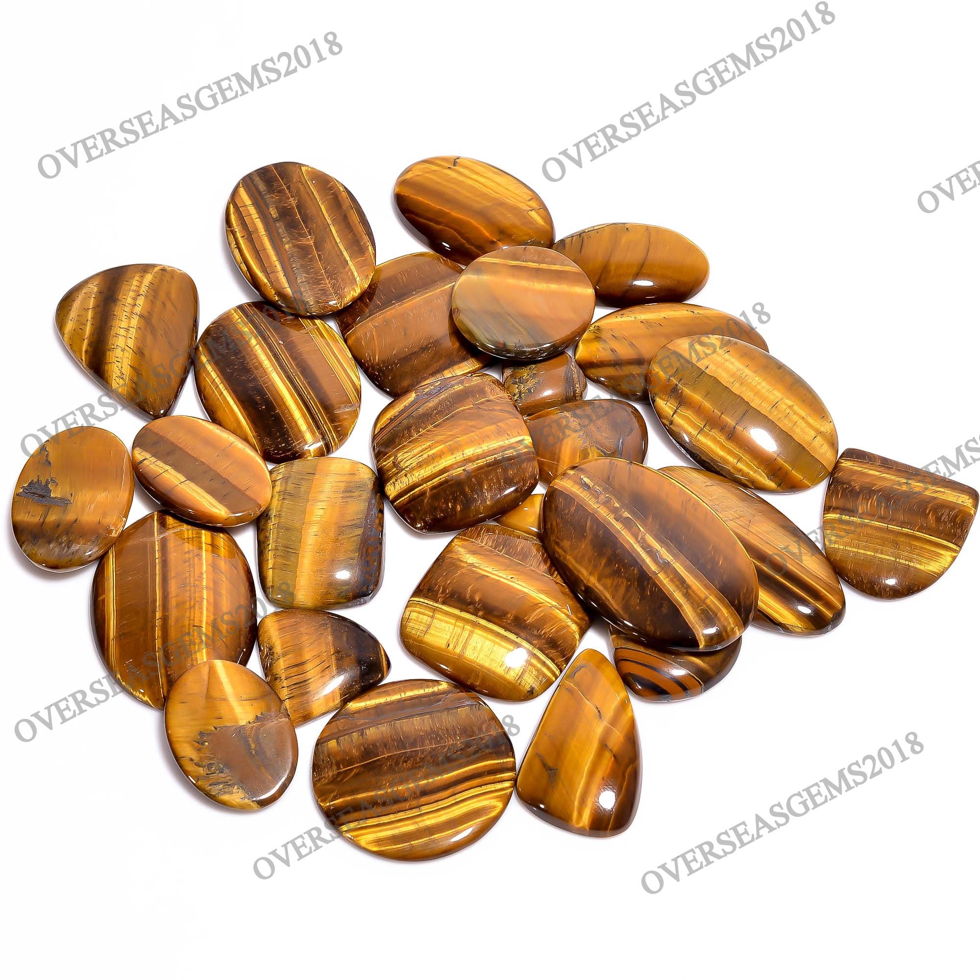 Natural Tiger Eye Gemstone Lot, Mix Shape, DIY Jewelry Making Supplies
