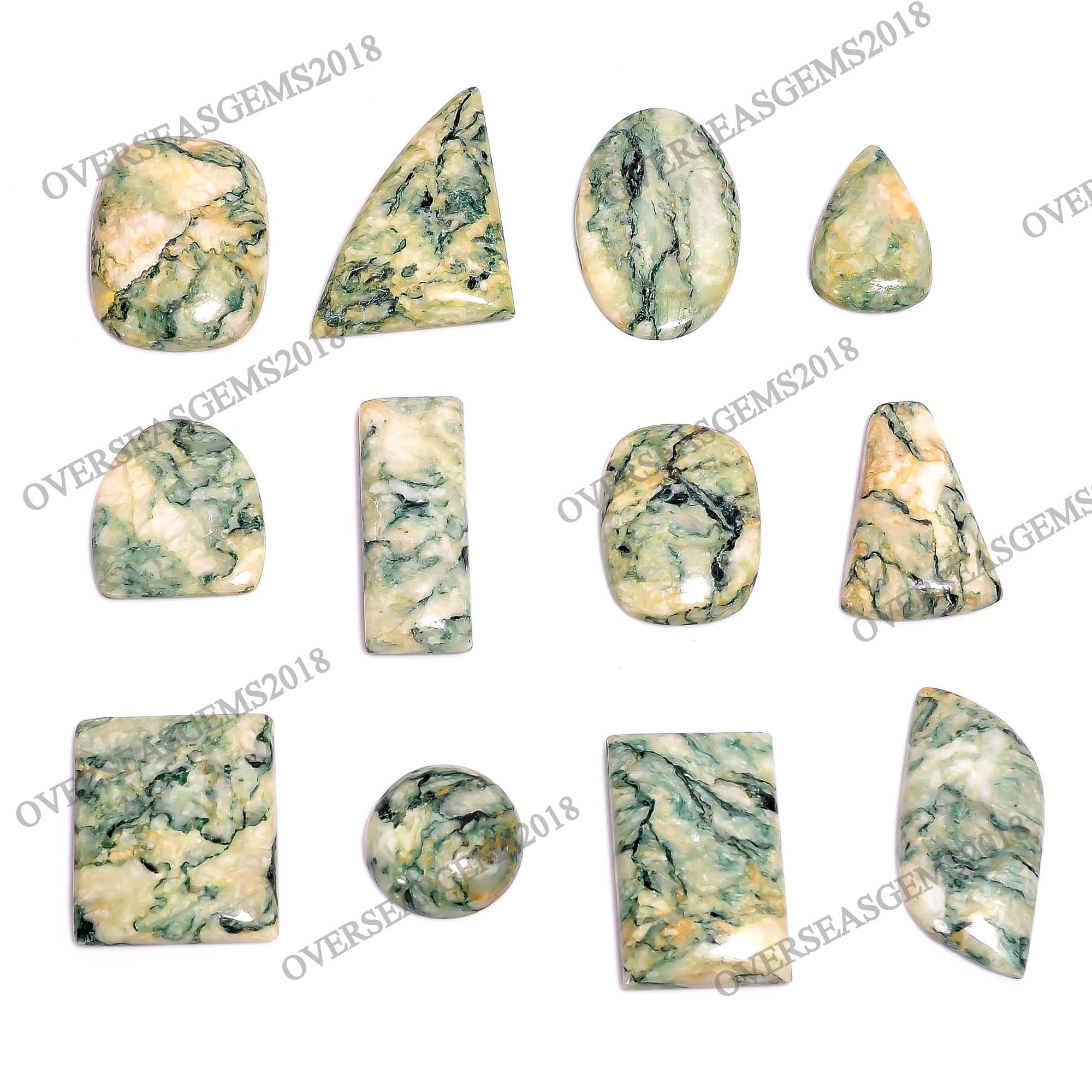 Natural Mariposite Cabochon: Bulk Gemstone for Jewelry Making - image 2