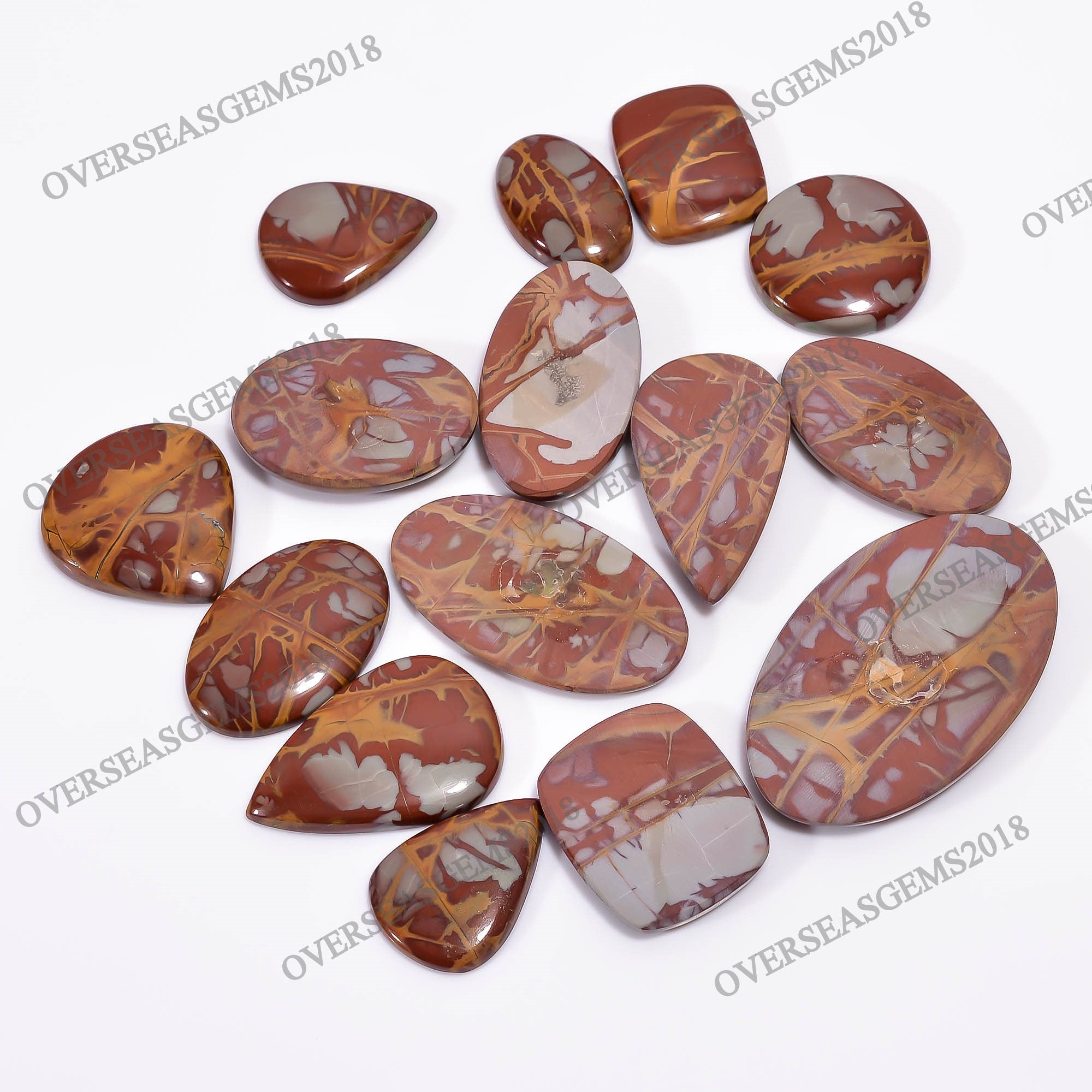 Noreena Jasper Cabochon Lot, Natural Mix Shape, AAA Quality - image 3