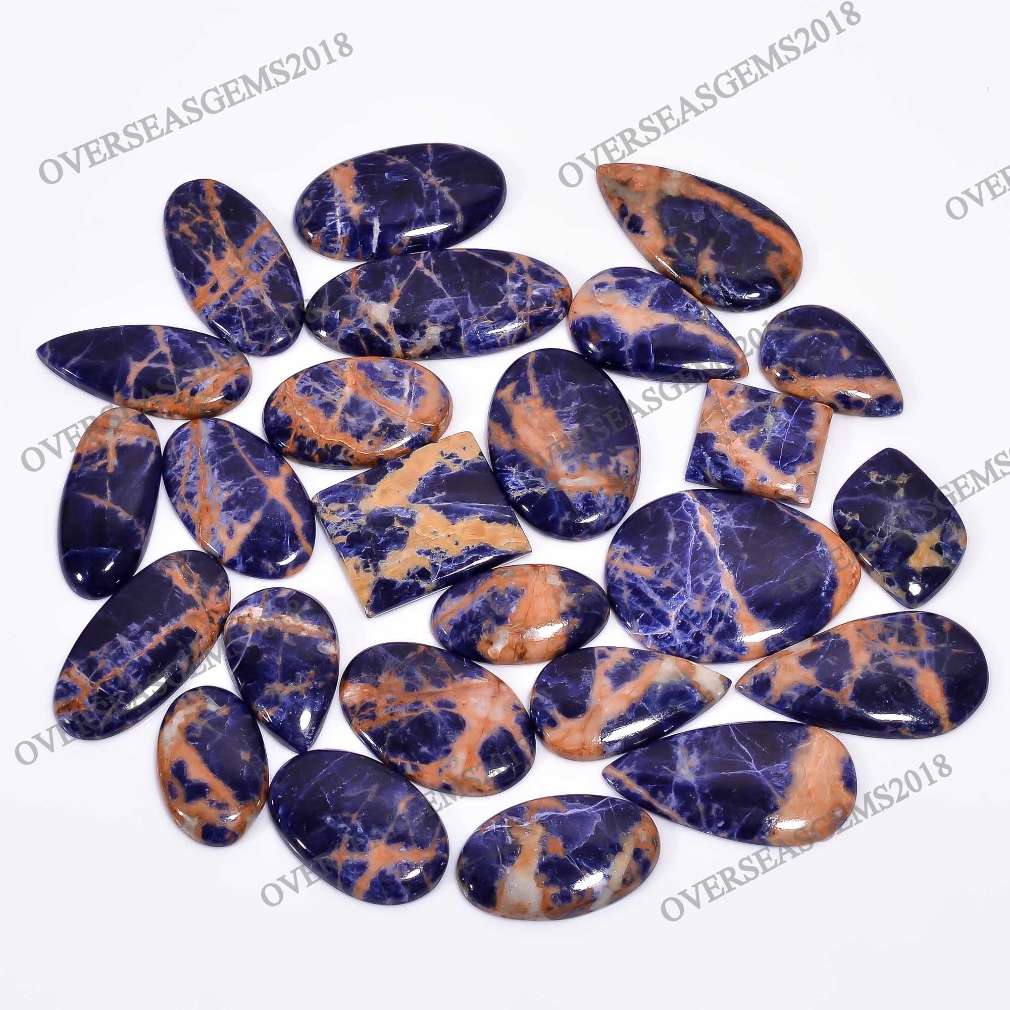 Natural Sodalite Cabochon Mix: Loose Gemstone Lot for Jewelry - image 3