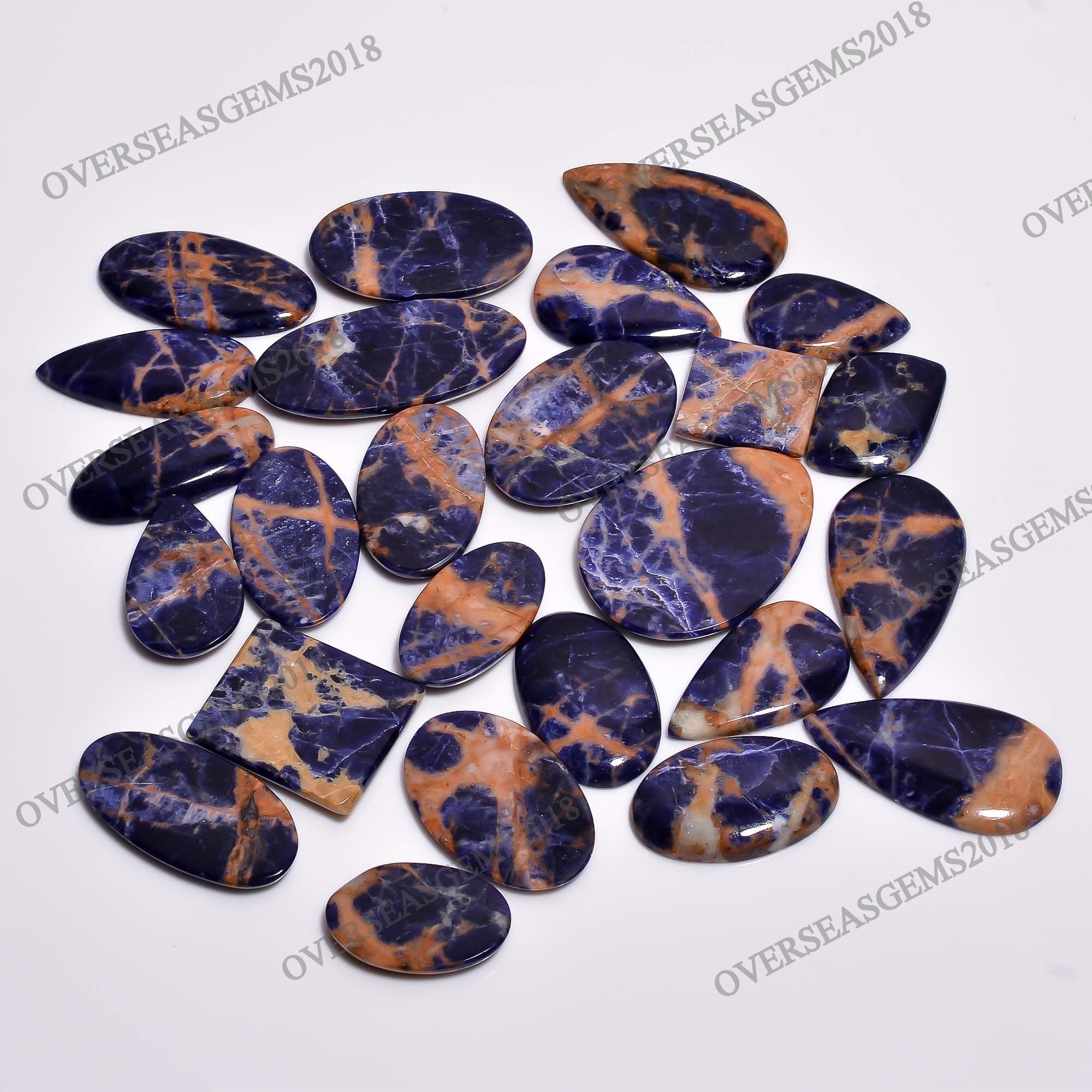 Natural Sodalite Cabochon Mix: Loose Gemstone Lot for Jewelry - image 2