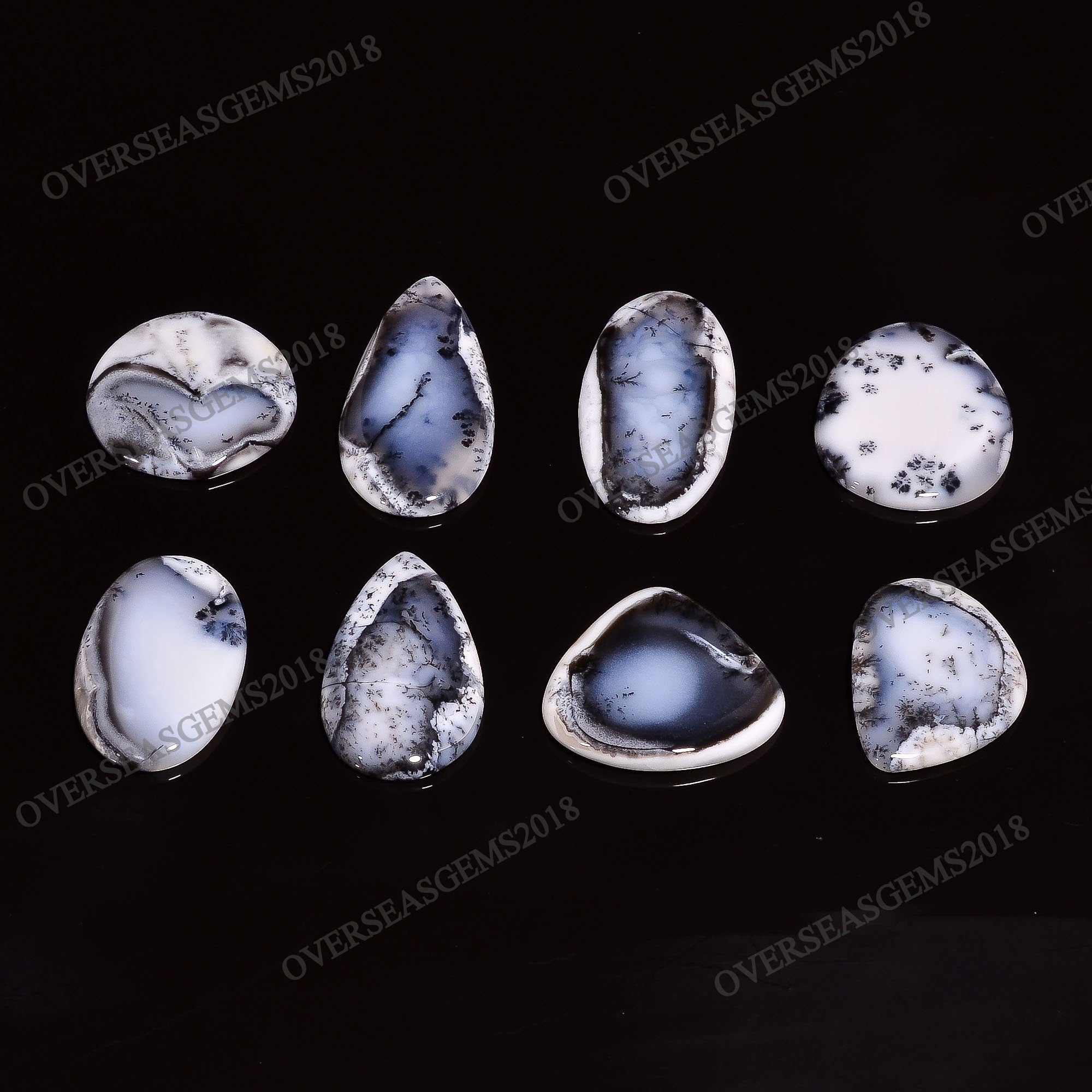 AAA Dendrite Opal Cabochon Lot, Mix Shape Loose Gemstones, Jewelry Making - image 3