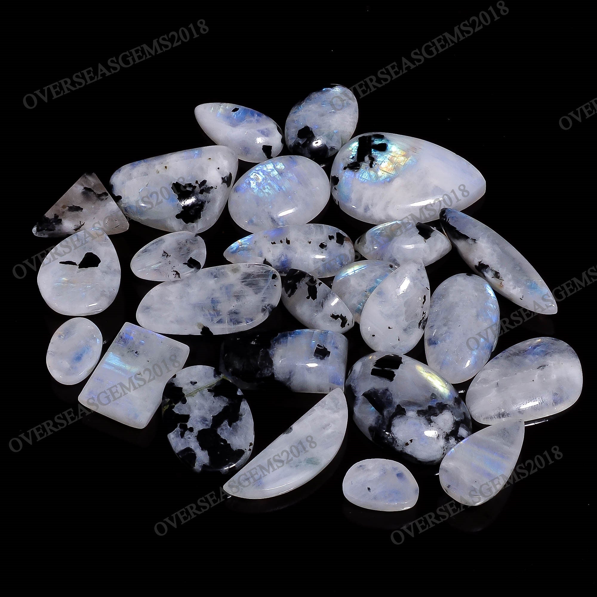 Tourmalated Moonstone Gemstone Lot, Crystal Healing Supply - image 2
