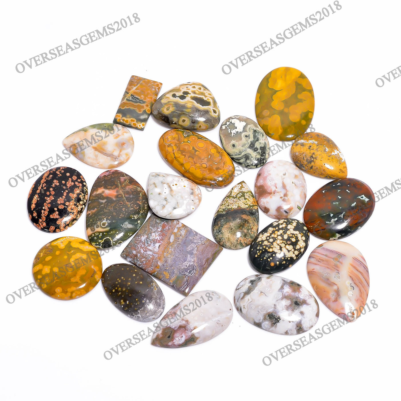 AAA Ocean Jasper Cabochon Mix Shape Lot, Jewelry Making
