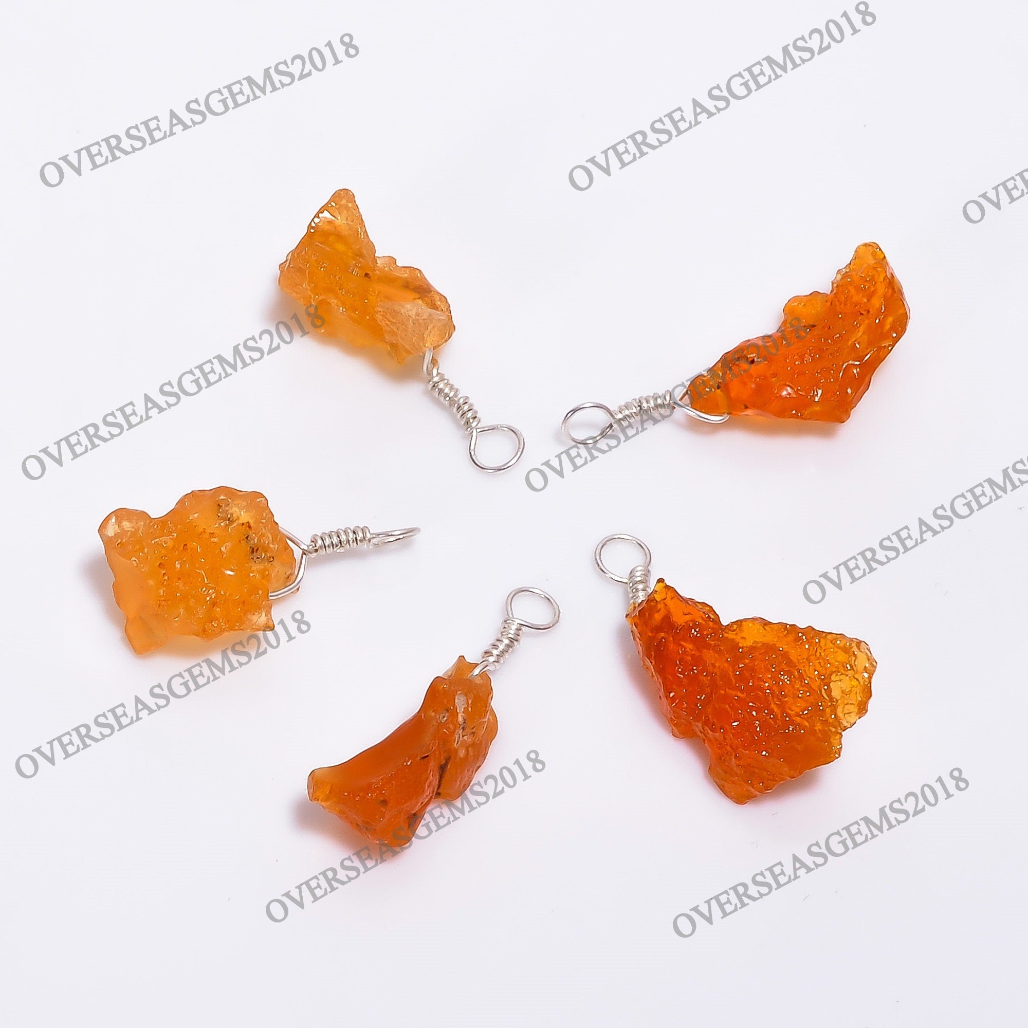 Raw Mexican Fire Opal Pendant and Raw Fire Opal Necklace