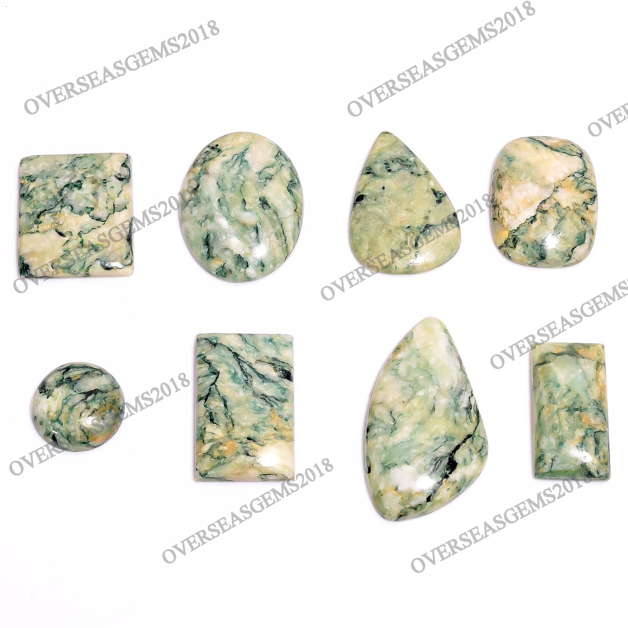 Mariposite Gemstone, Mariposite Cabochon Wholesale Lot, Loose Gemstone For Jewelry Making Supply, Polished gemstone crys - image 4