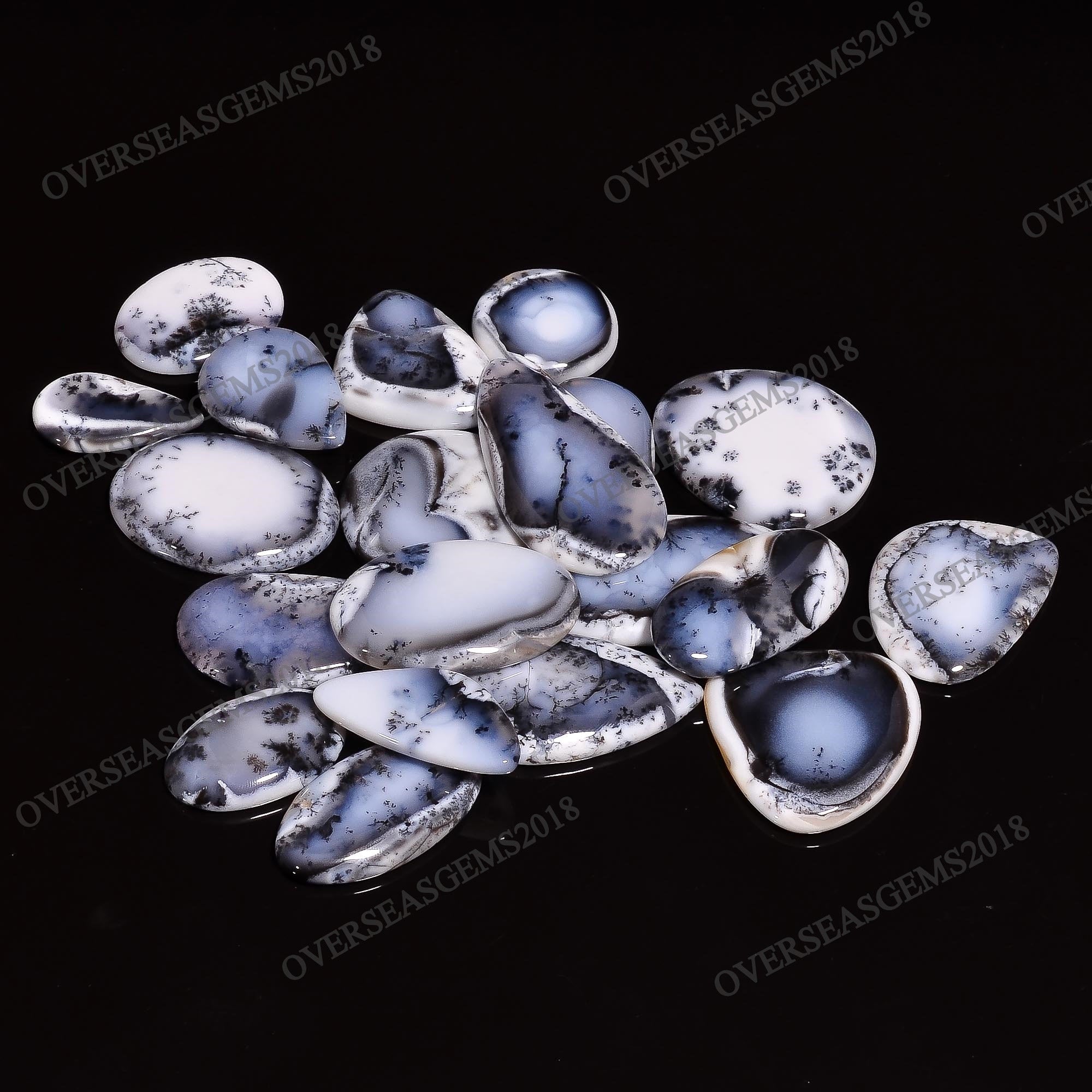 AAA Dendrite Opal Cabochon Lot, Mix Shape Loose Gemstones, Jewelry Making - image 4